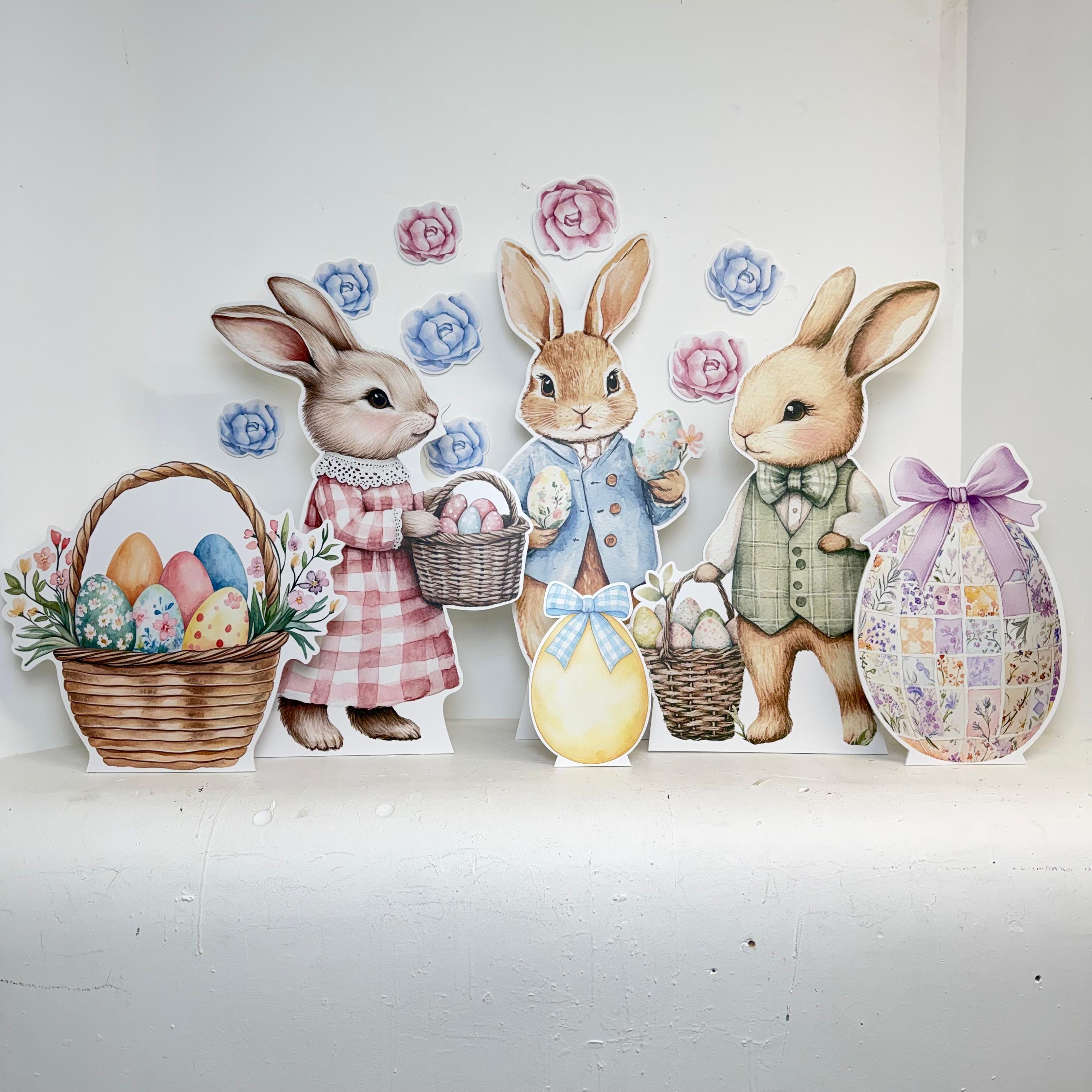Personalised MINI Cottage Bunnies Bundle - Front View | Zebra Print