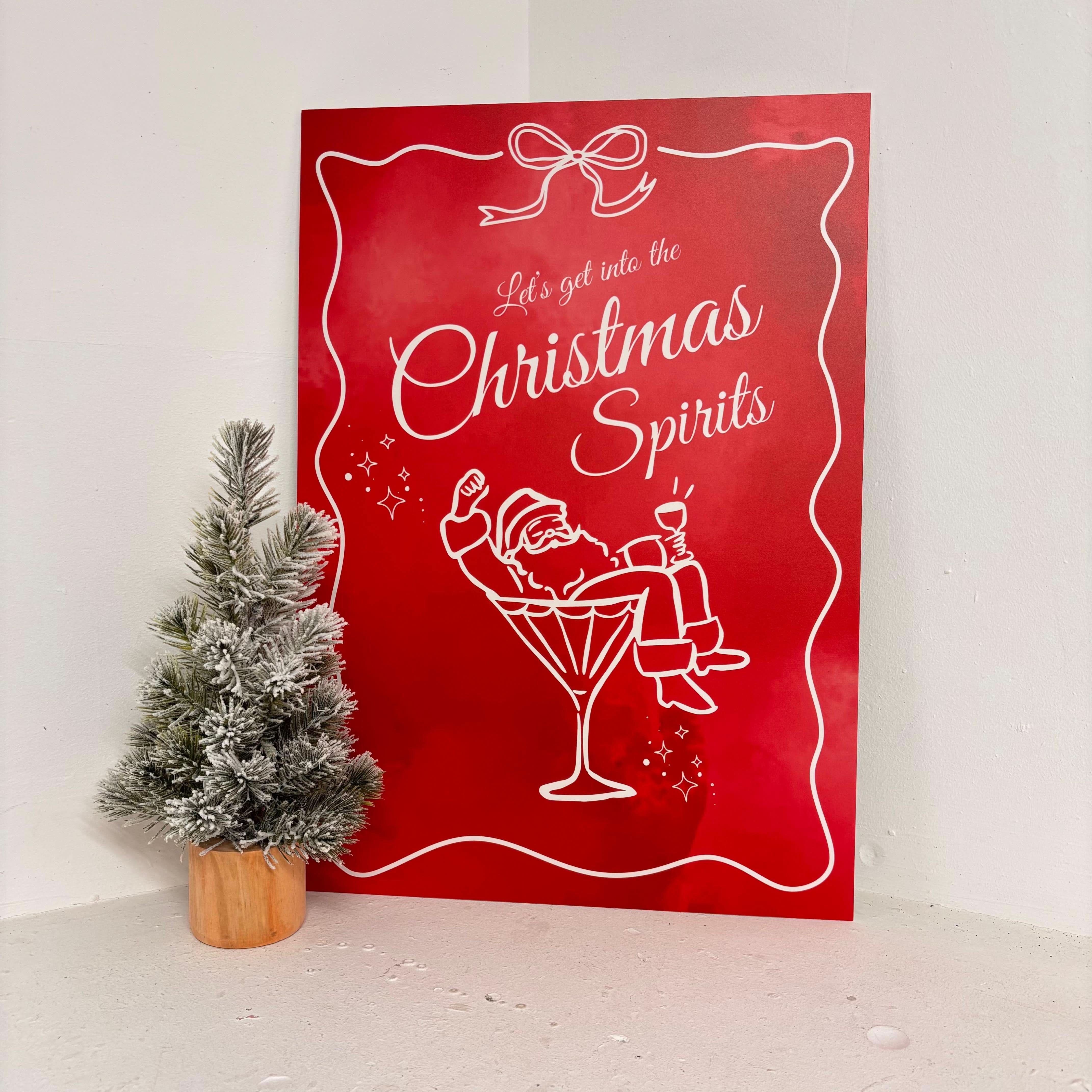 Christmas Spirit Easel Sign