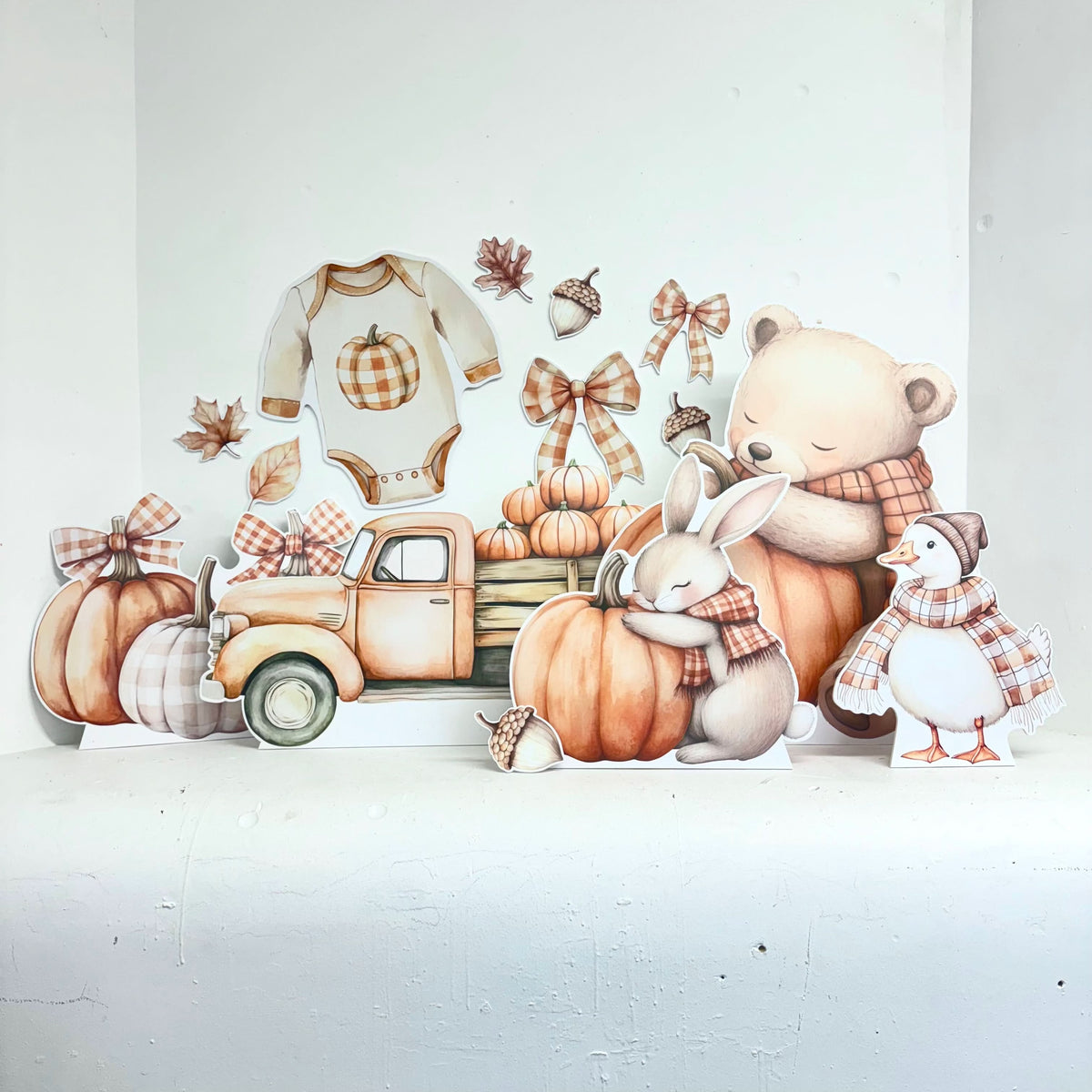 Personalised MINI Little Pumpkin Bundle - Front View | Zebra Print