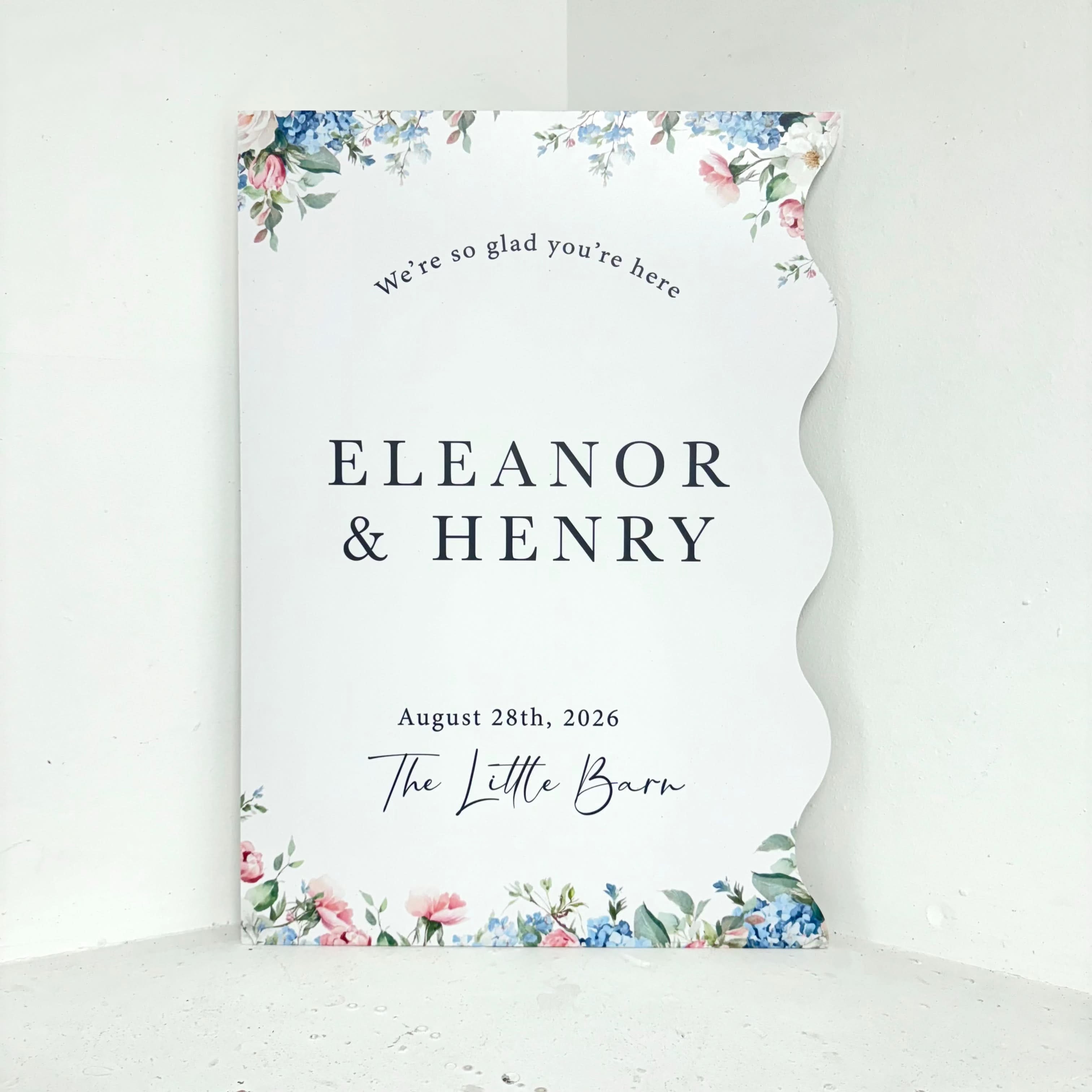 Floral Wiggle Easel Sign