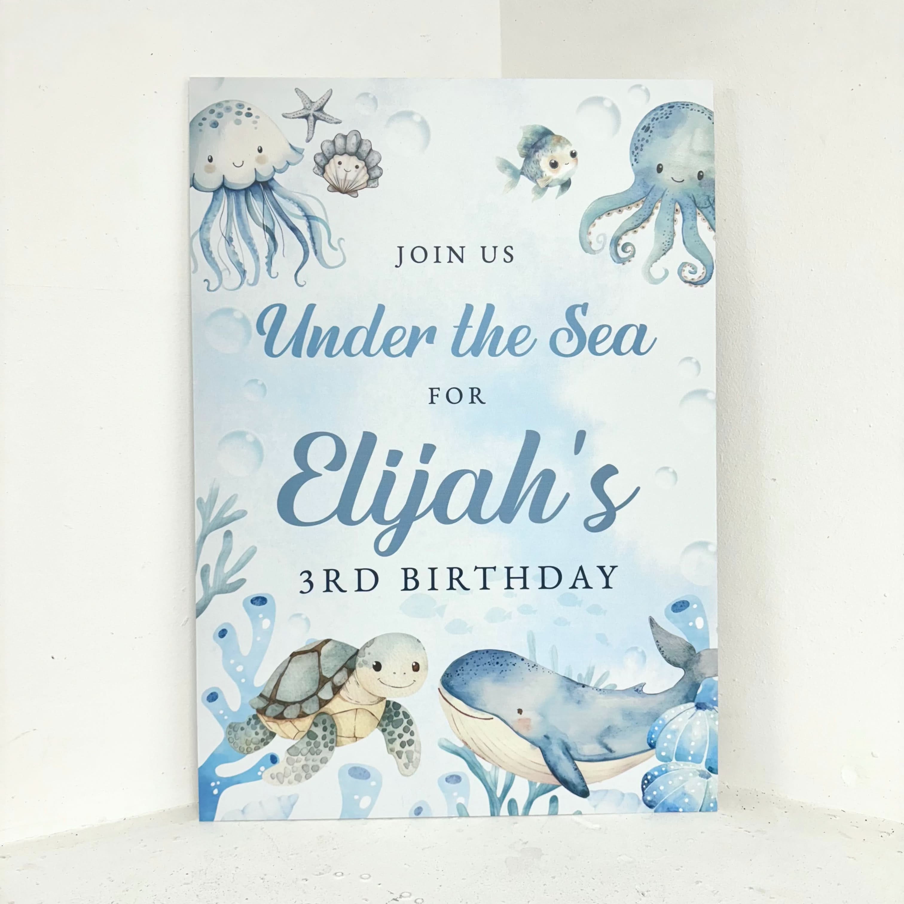 Under the Sea Easel Sign