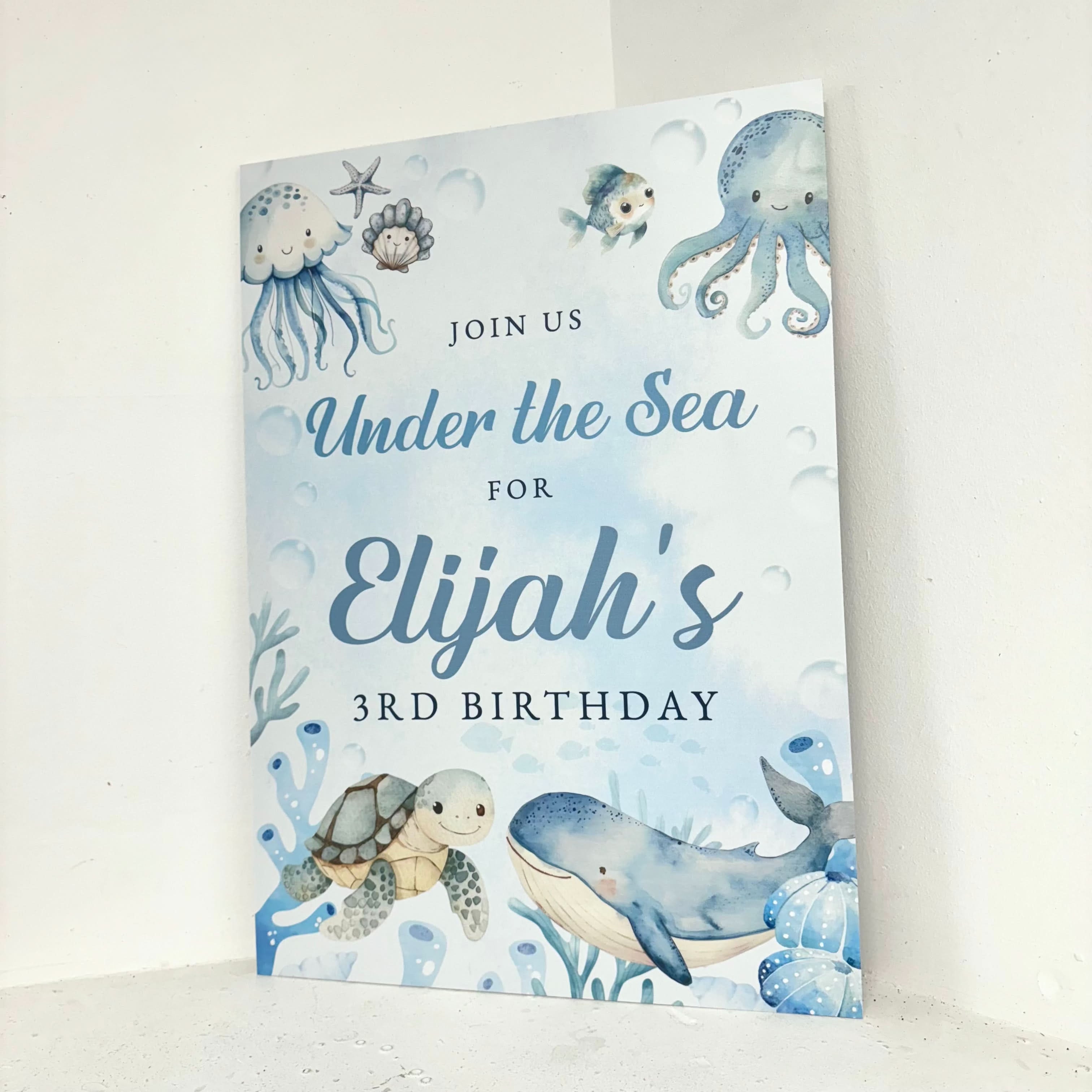 Under the Sea Easel Sign