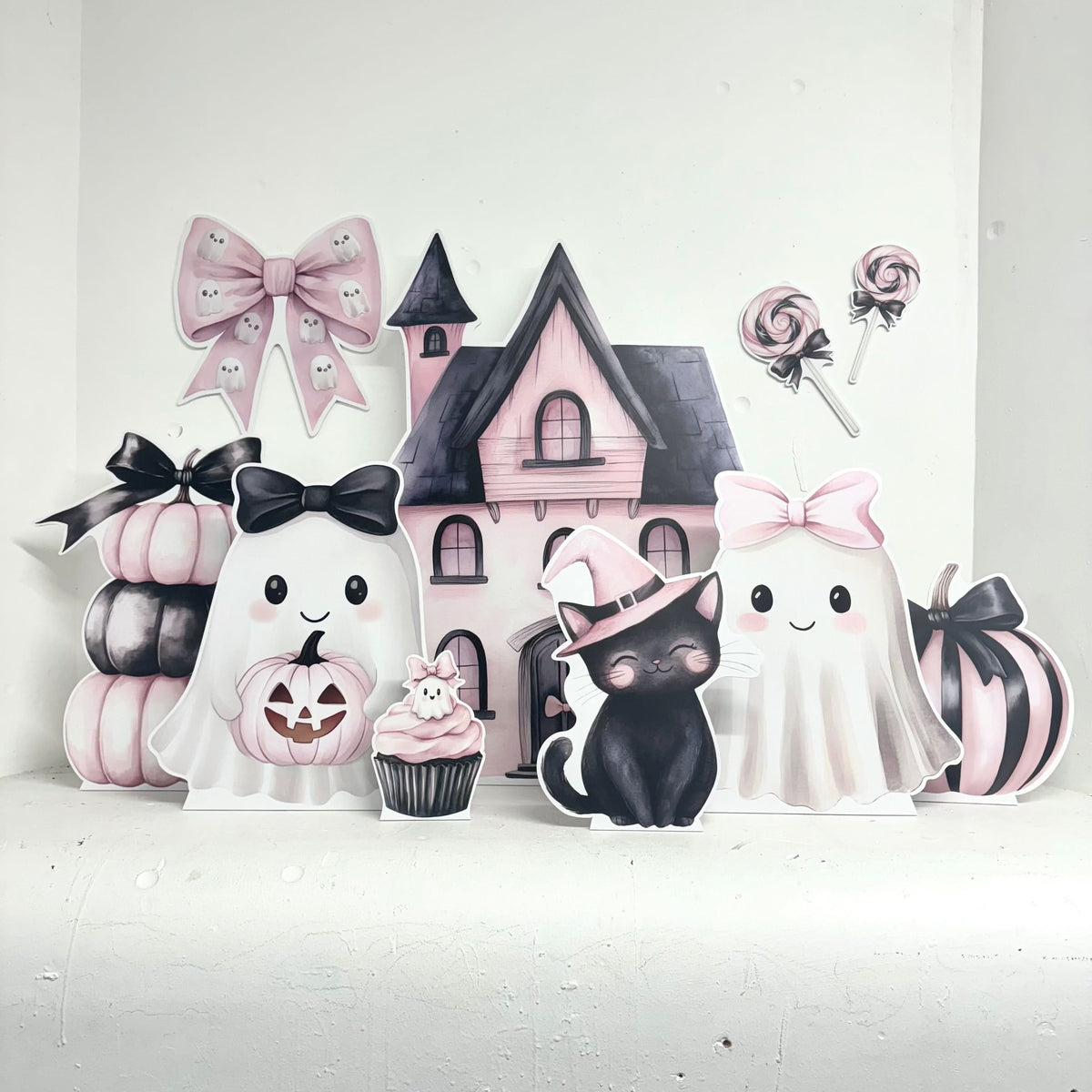 Personalised MINI Little Boo Halloween Bundle - Front View | Zebra Print