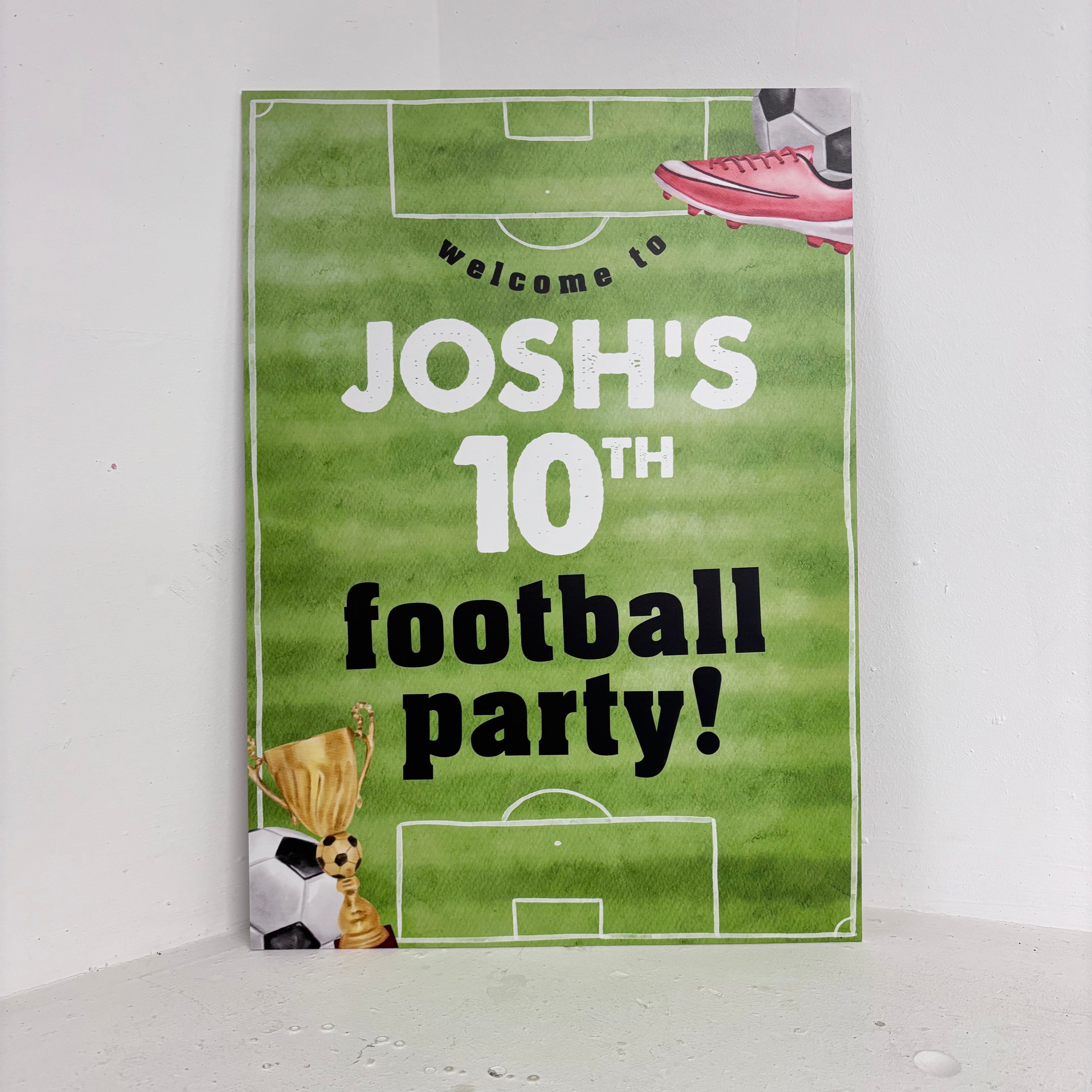 Football Party Easel Sign