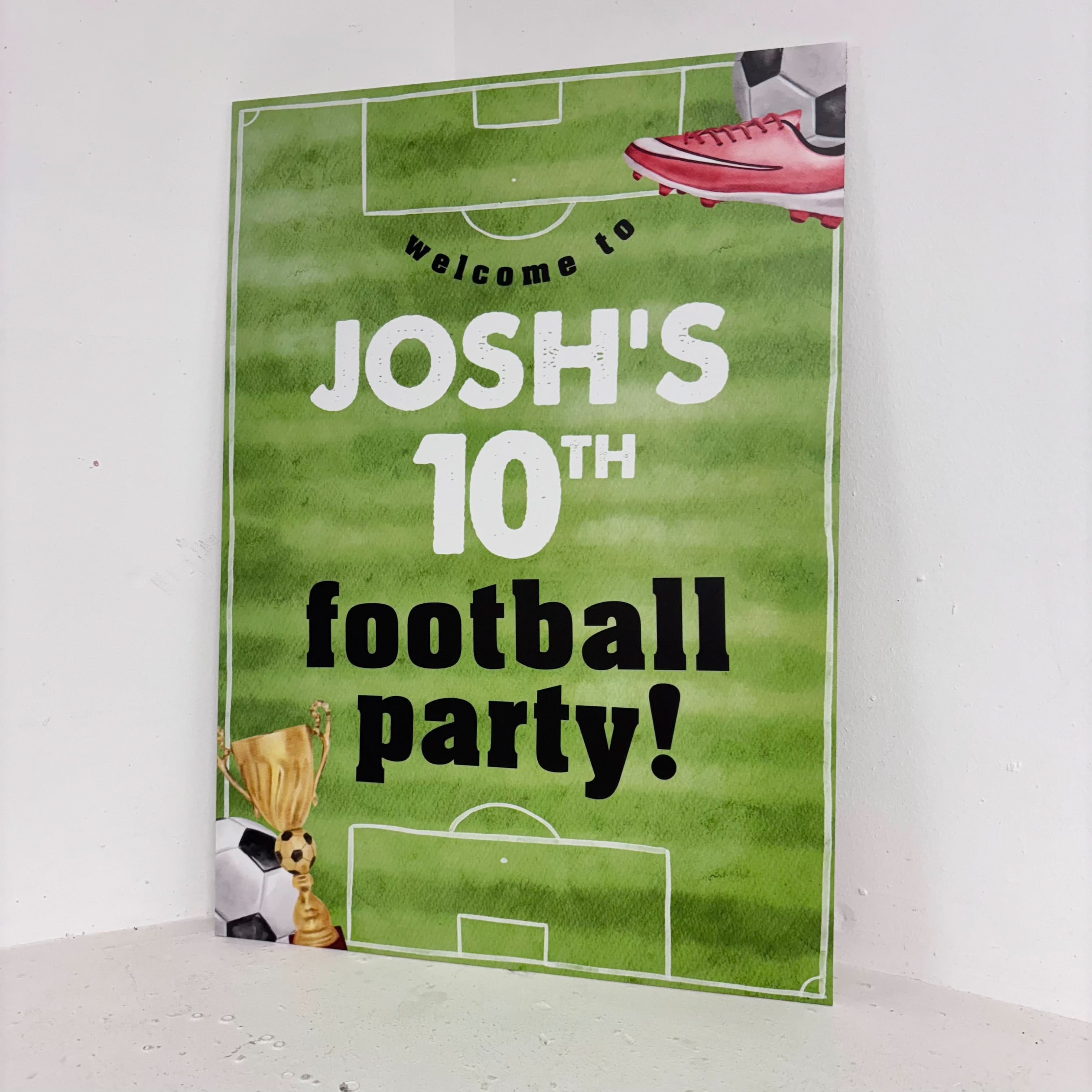 Football Party Easel Sign