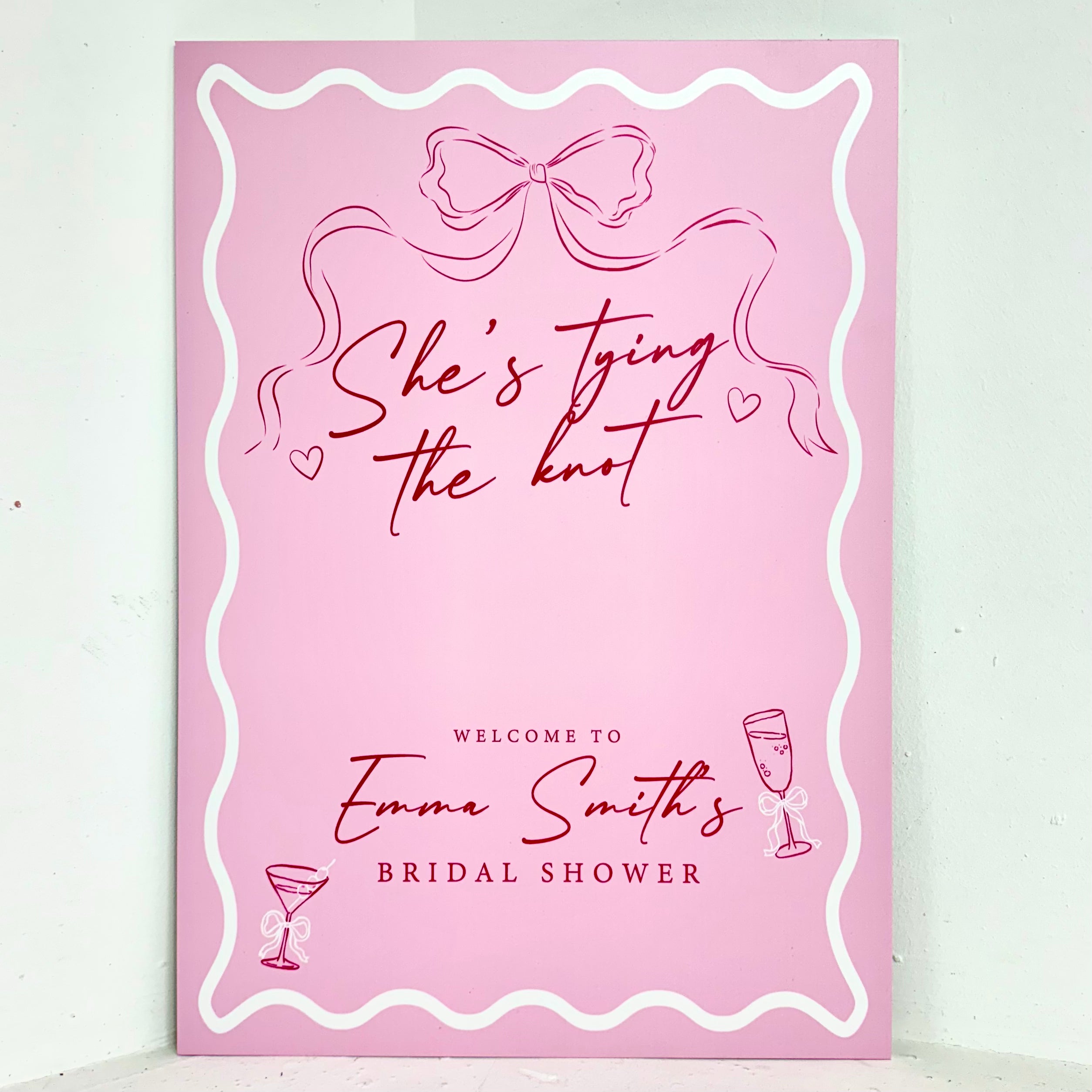 She’s Tying the Knot Easel Sign