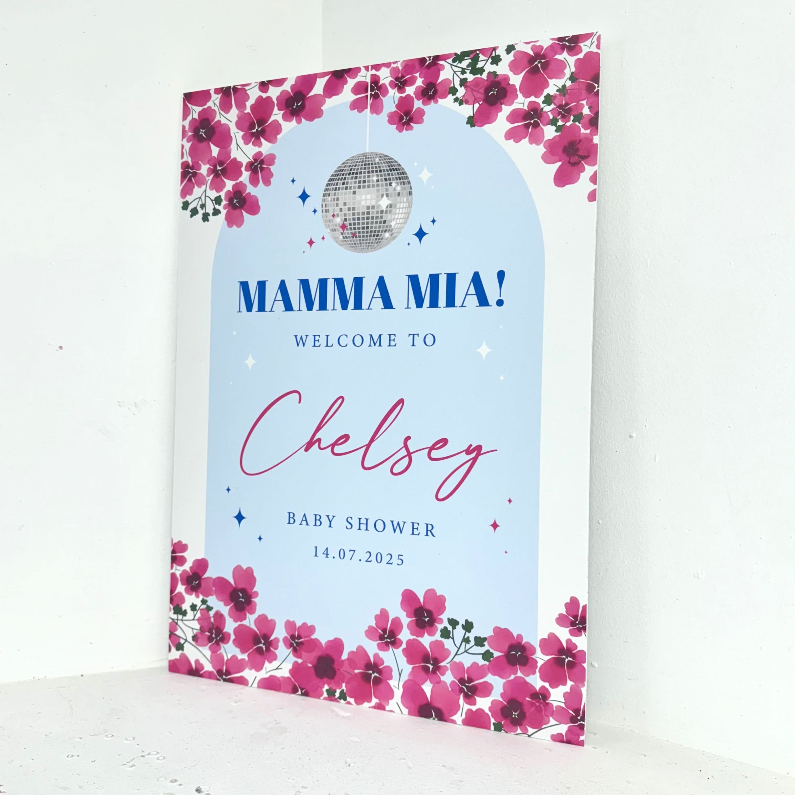 Greek Baby Shower Easel Sign