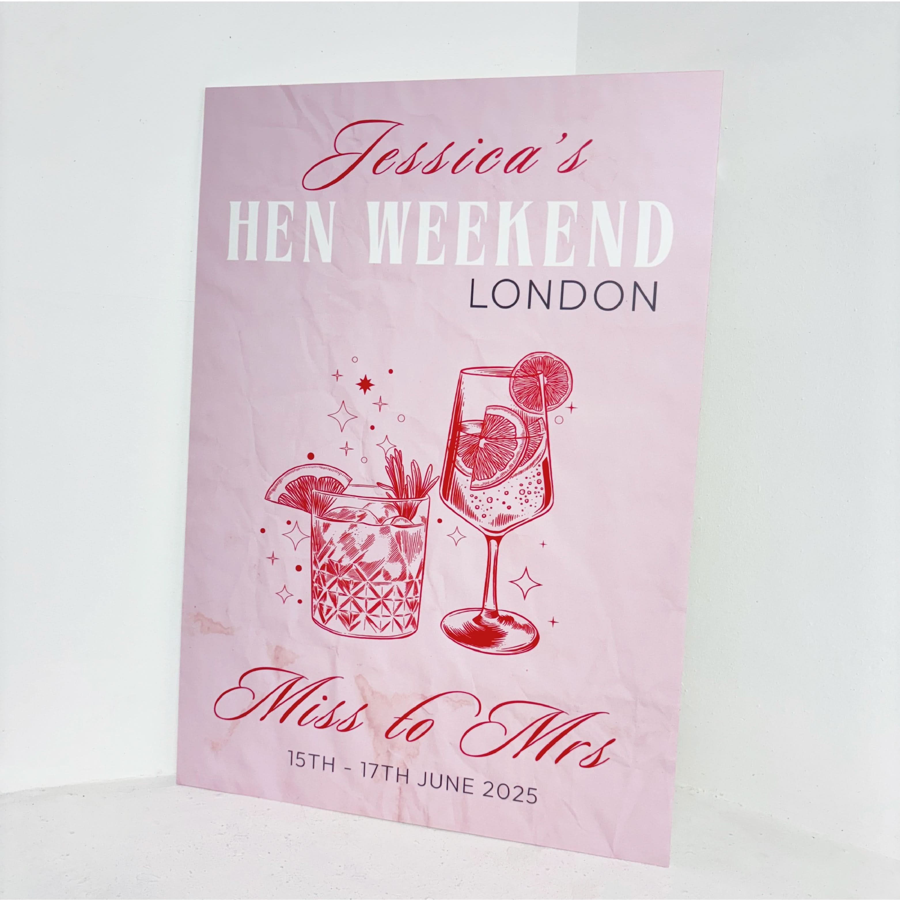 Hen Weekend Easel Sign