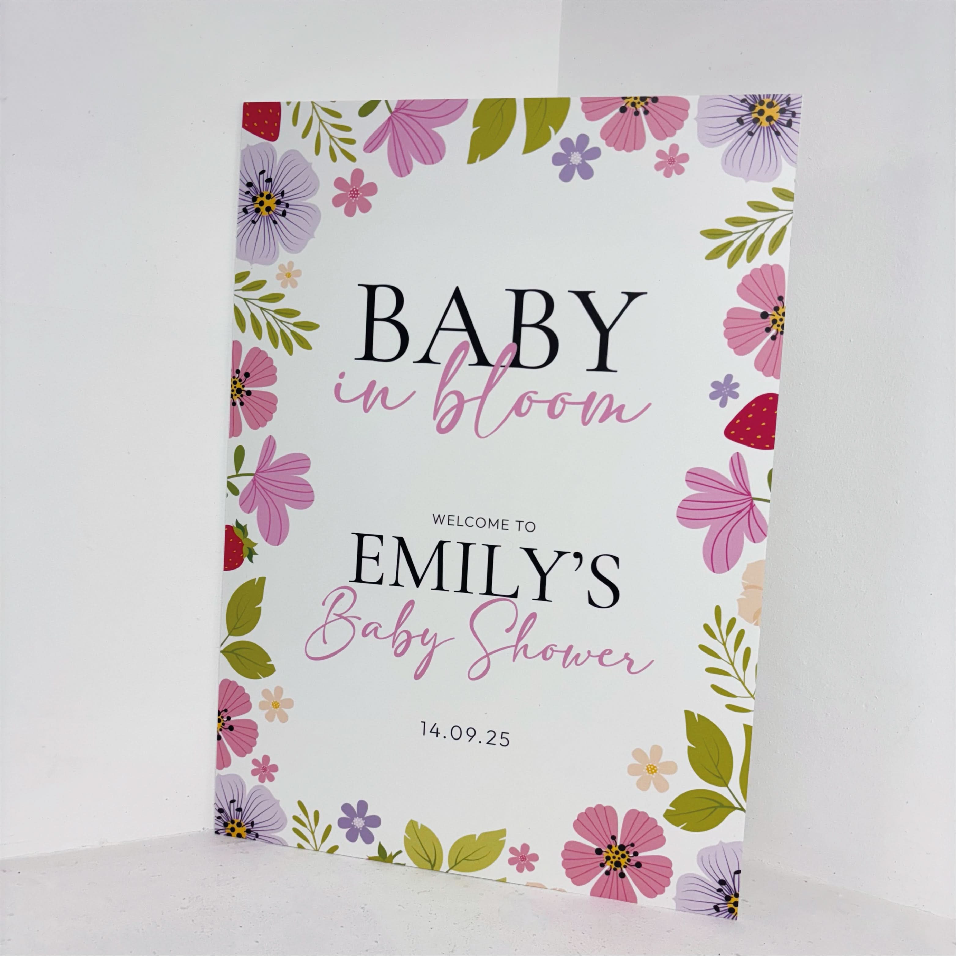 Baby in Bloom Easel Sign