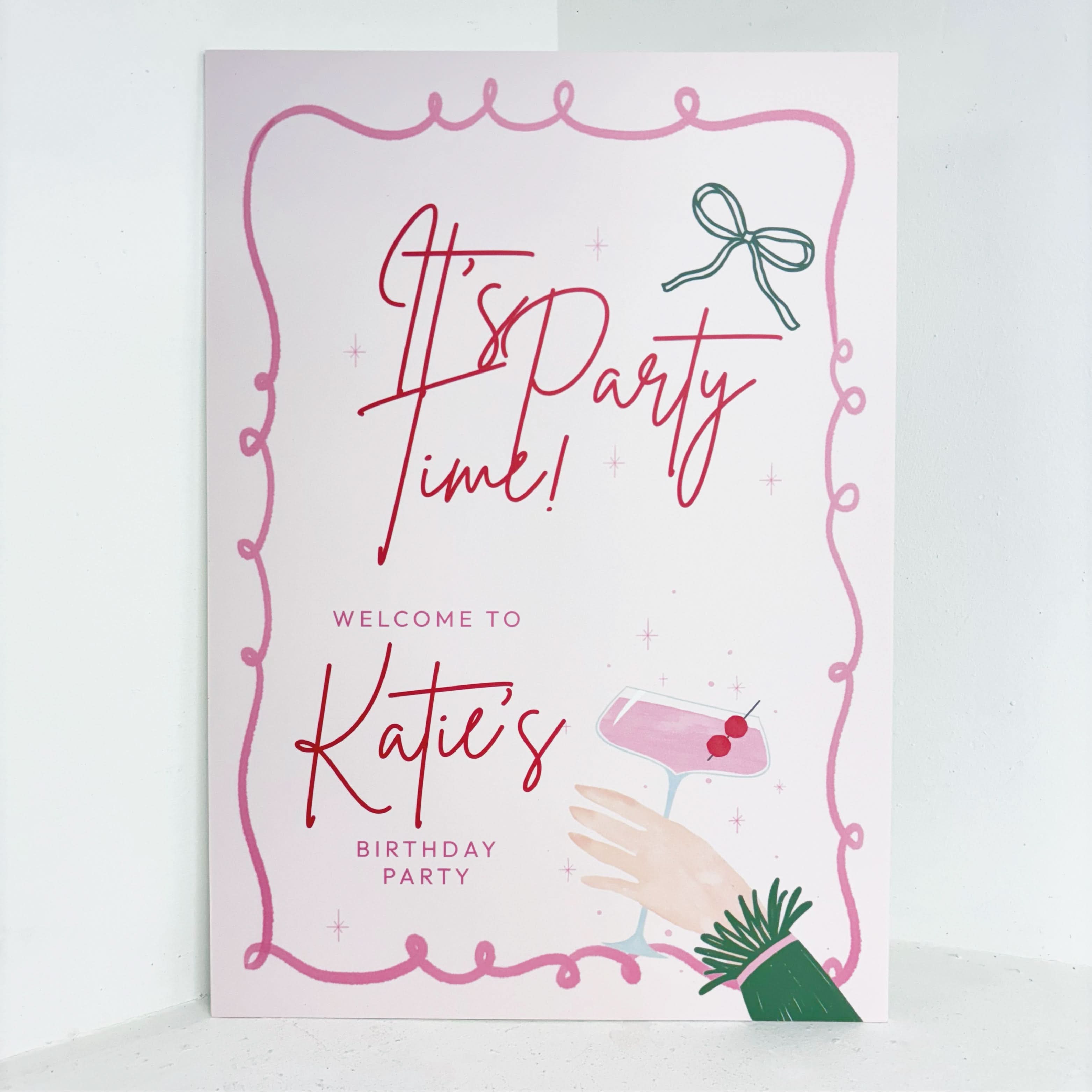It’s Party Time Easel Sign