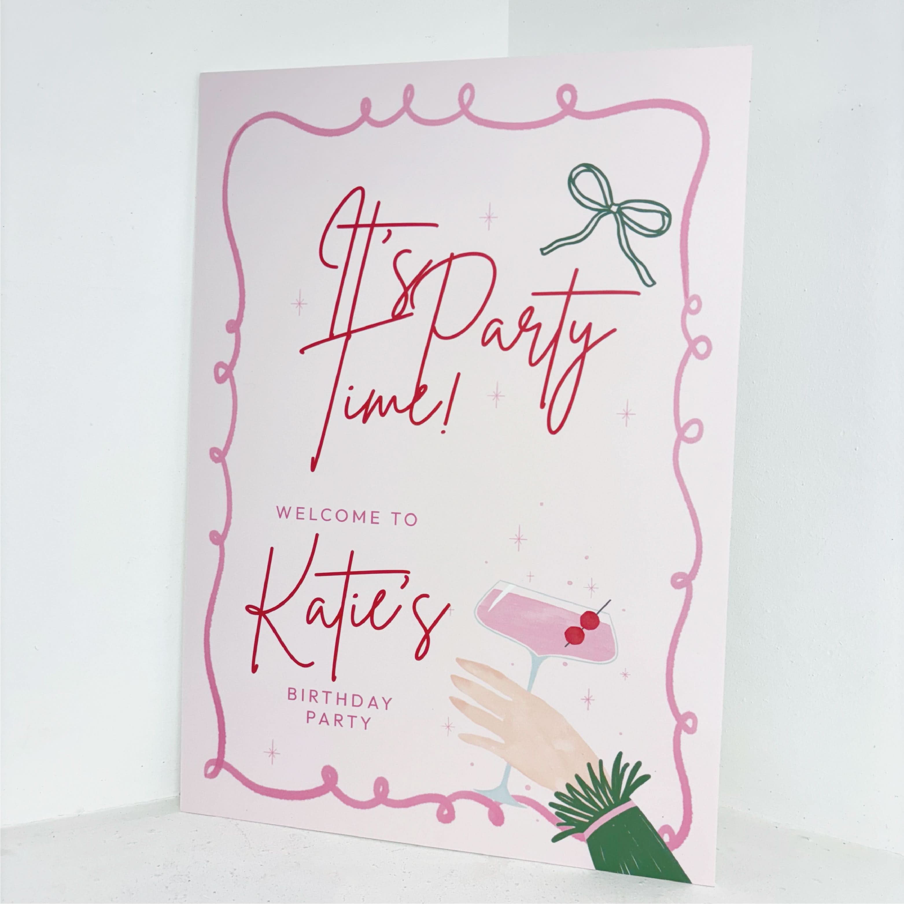 It’s Party Time Easel Sign