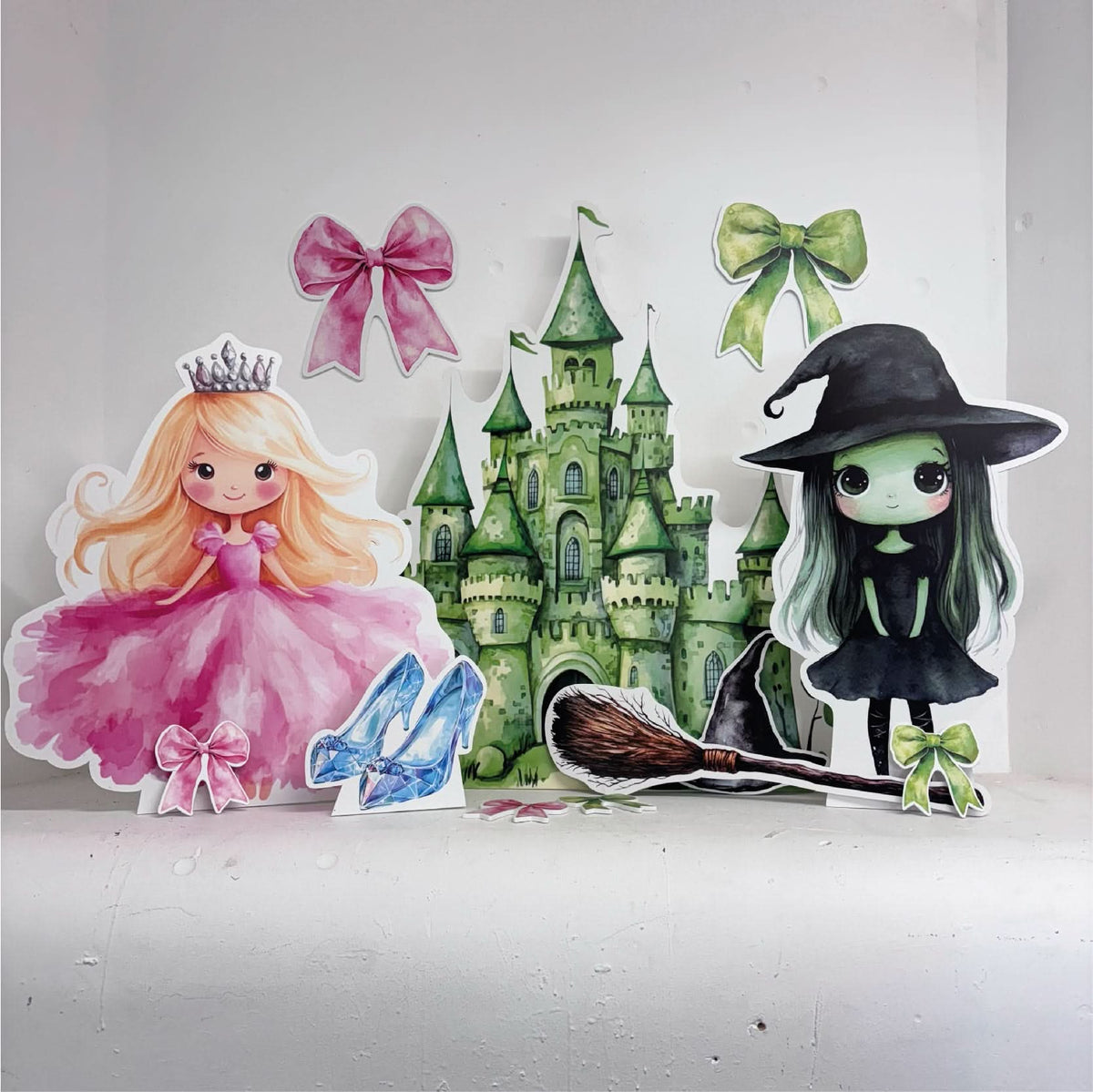 Personalised MINI Good and Bad Witches - Front View | Zebra Print