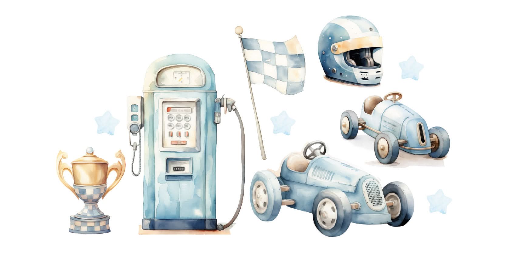 MINI Blue Race Car Bundle