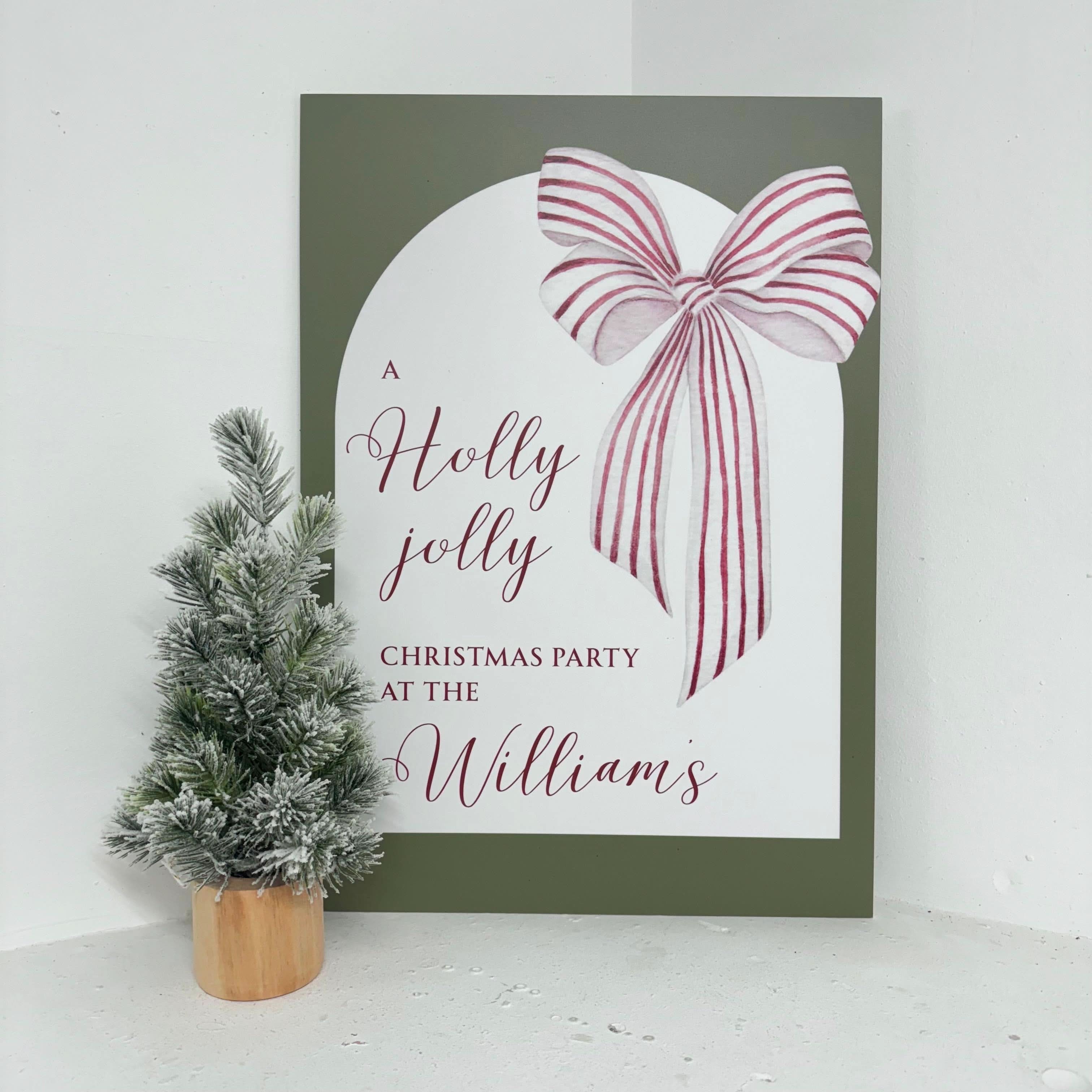 Holly Jolly Easel Sign