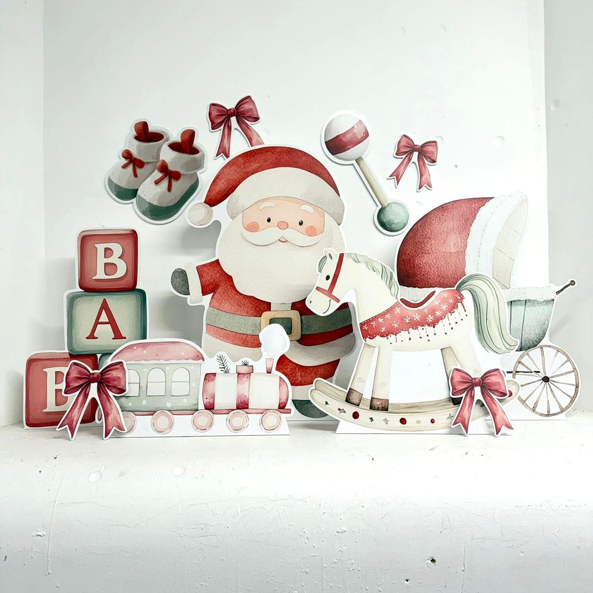 Personalised MINI Santa Baby Bundle - Front View | Zebra Print