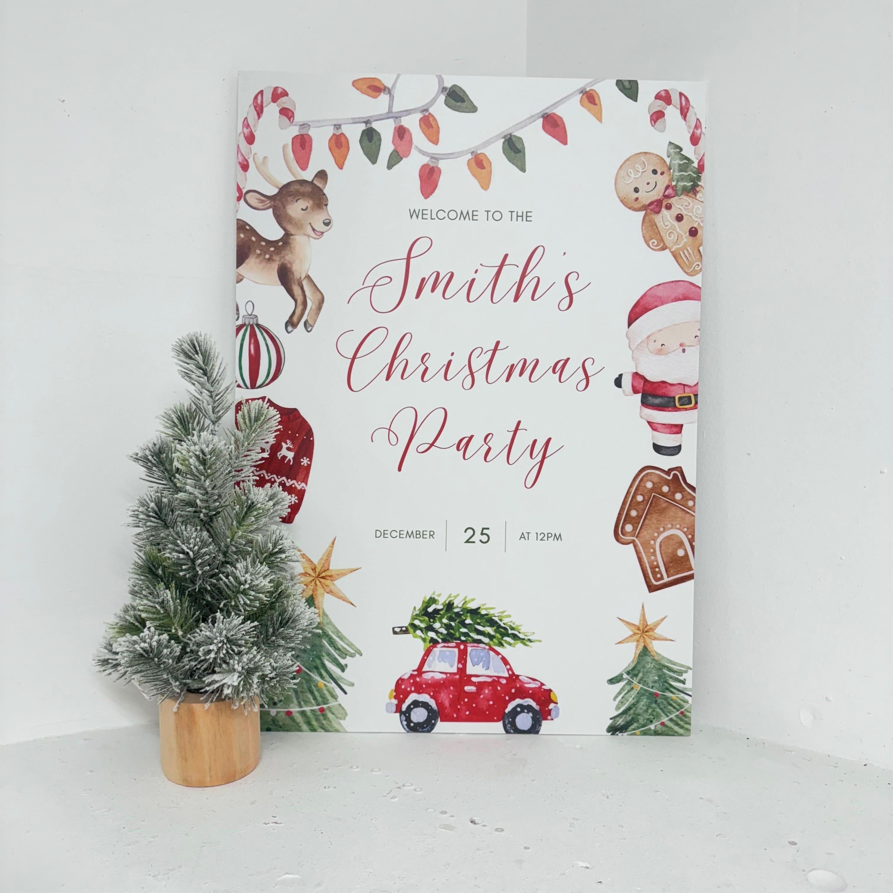 Christmas Welcome Easel Sign