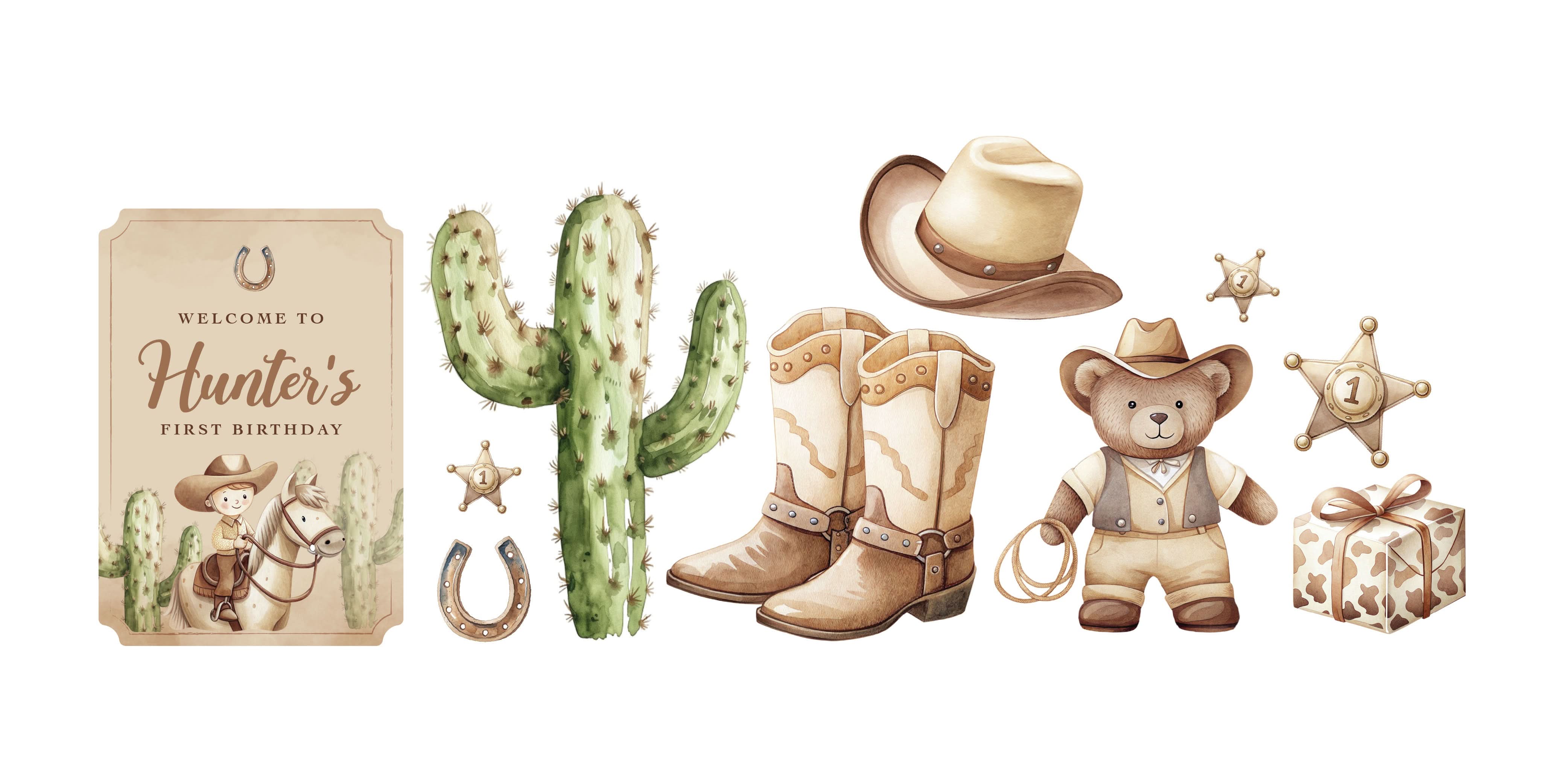 MINI Little Cowboy First Birthday Bundle