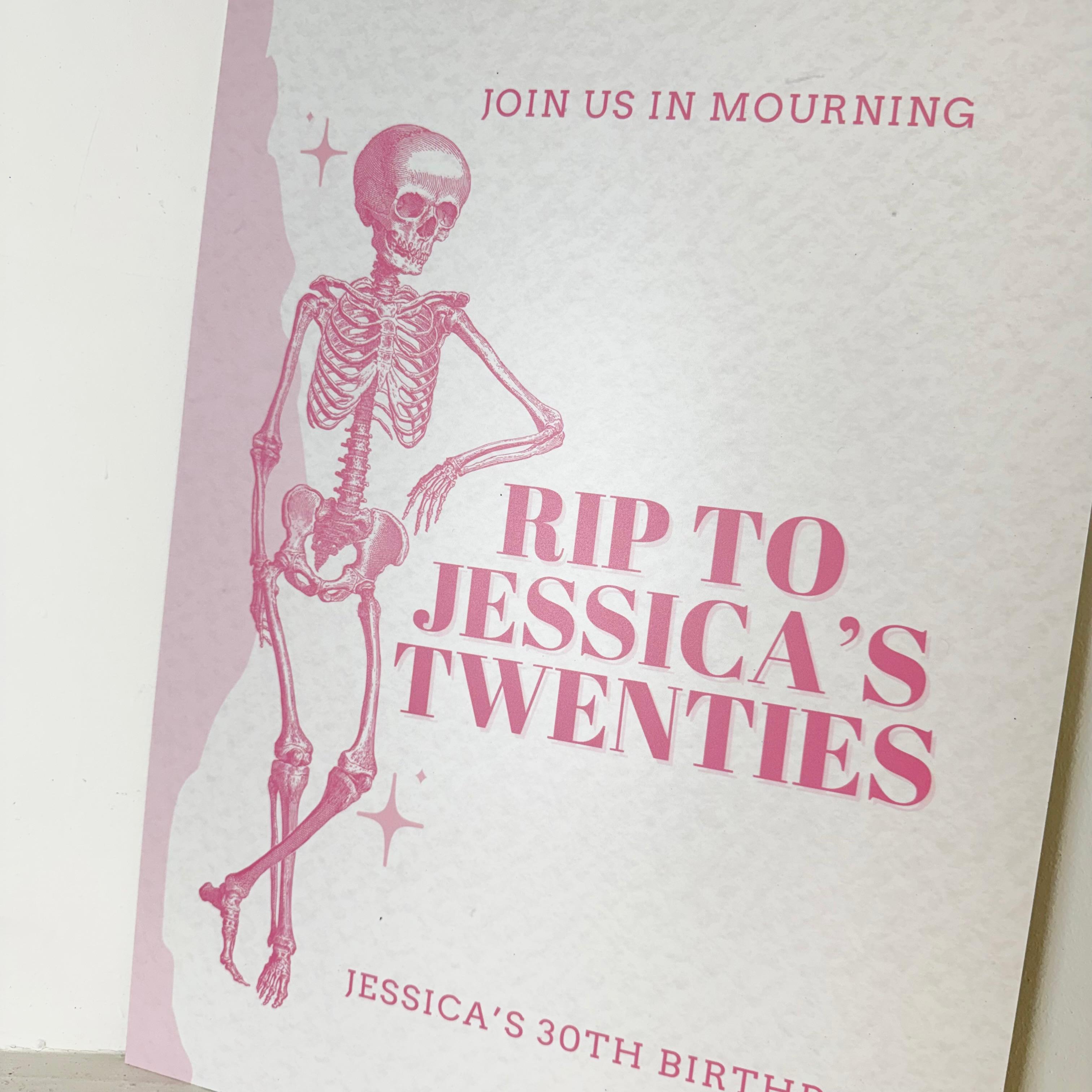 RIP Twenties Easel Sign