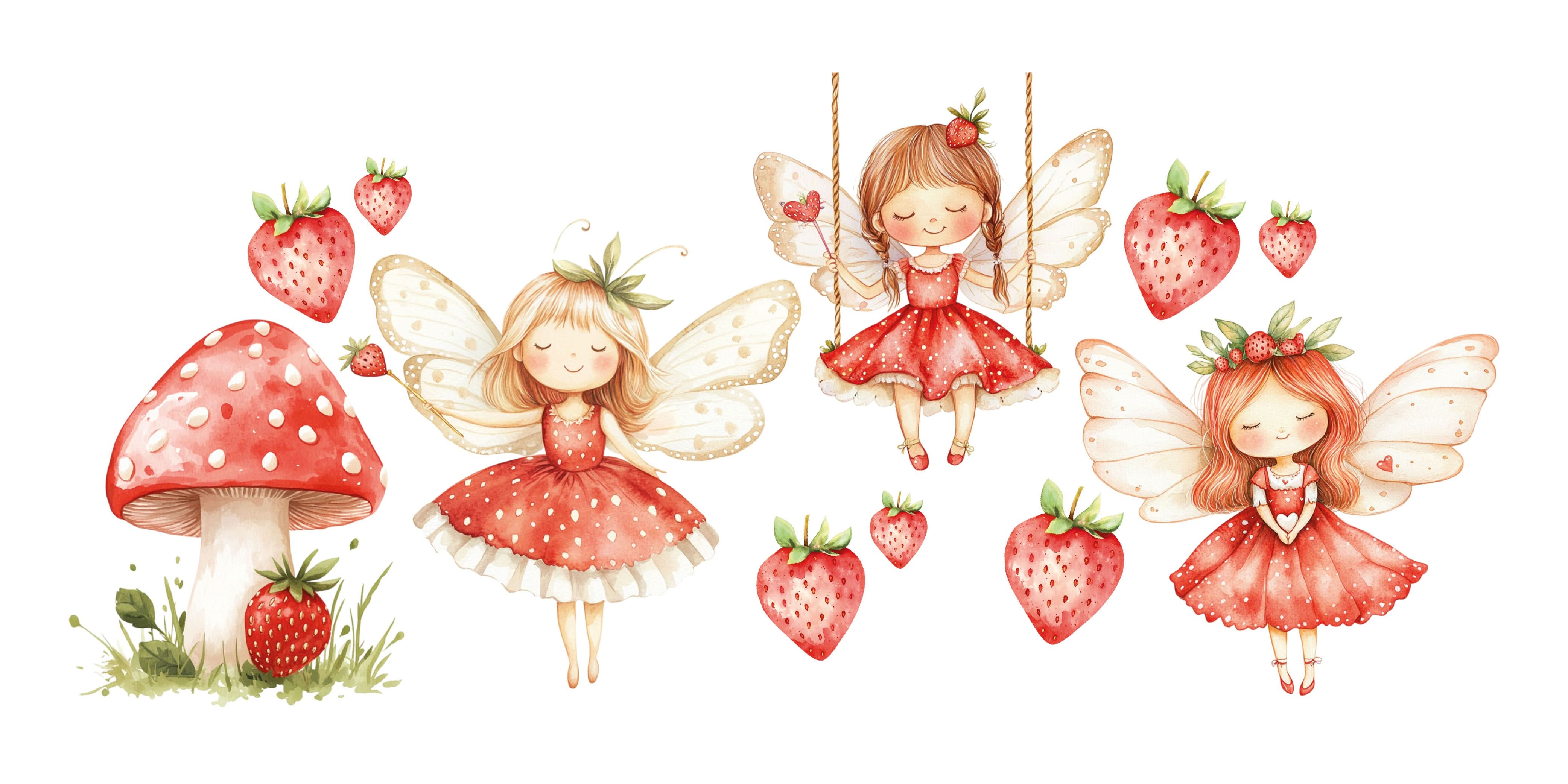 Personalised MINI Strawberry Fairies Bundle - Image 3 | Zebra Print