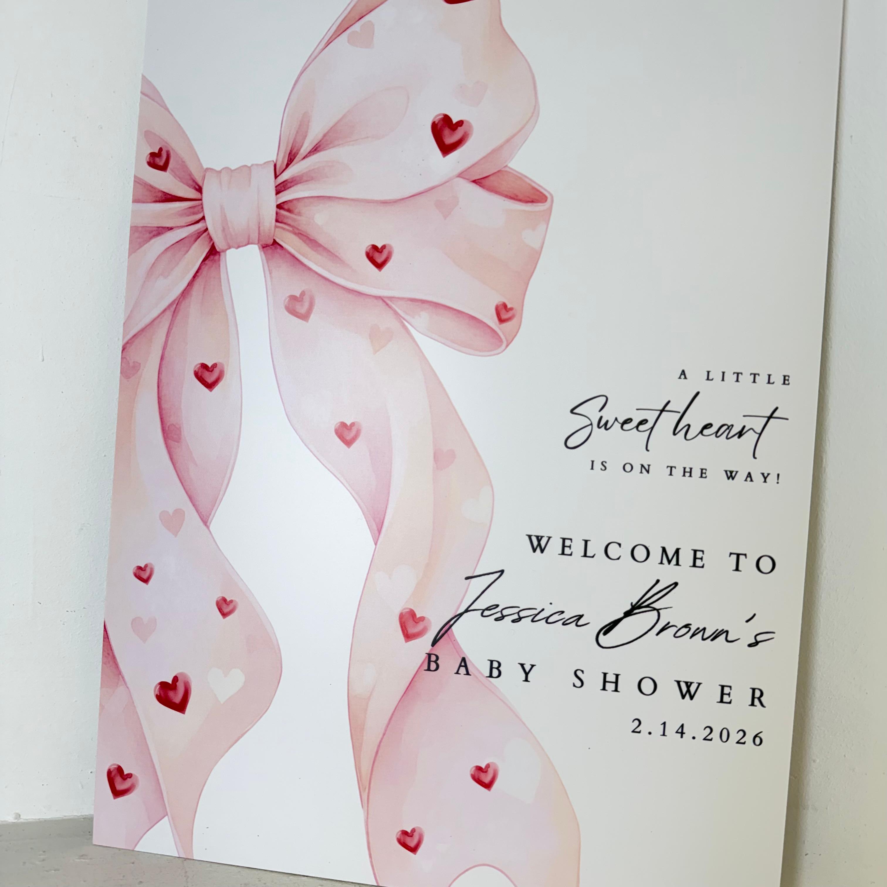 Sweetheart On The Way Easel Sign