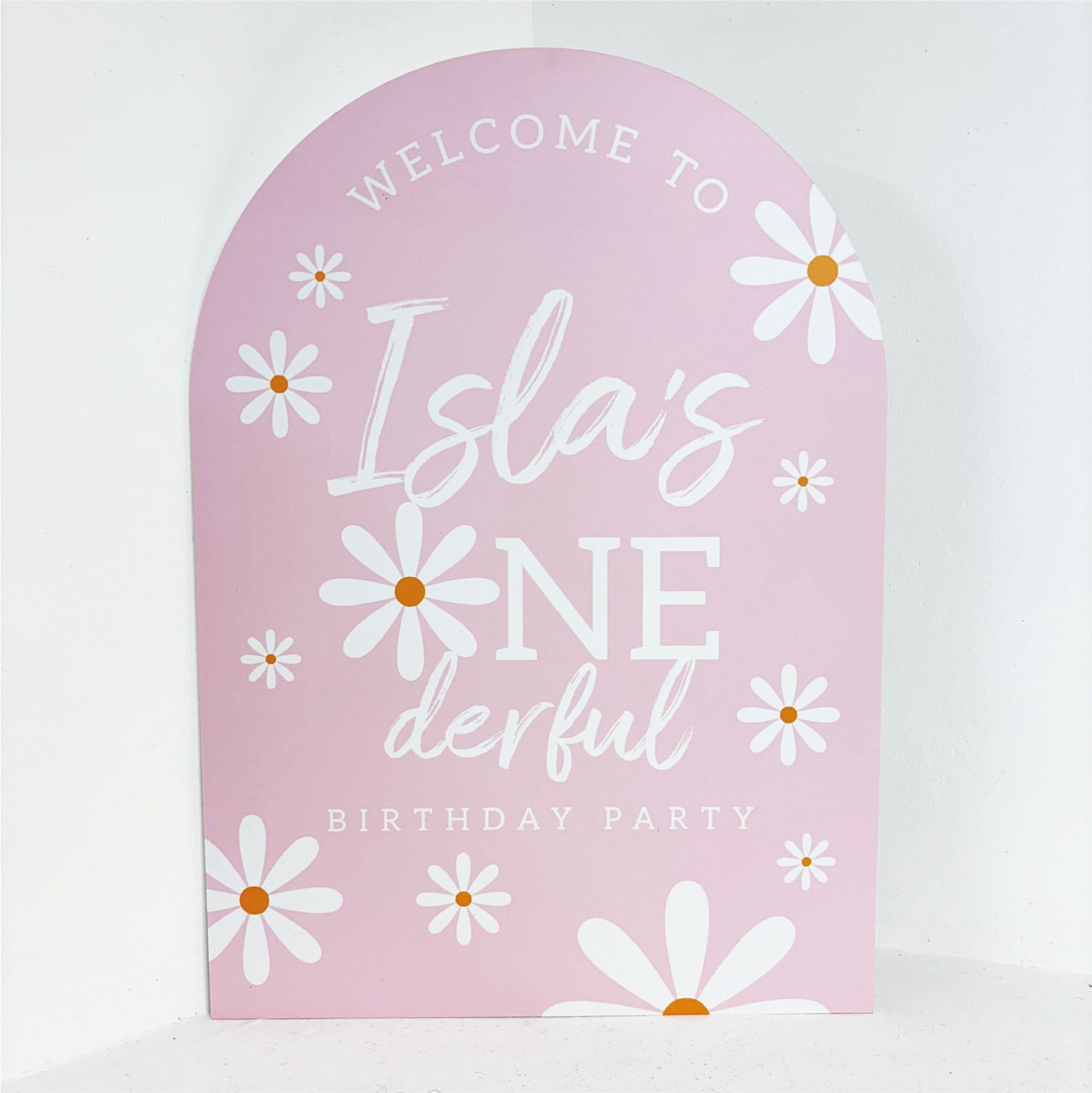 Daisy ONEderful Easel Sign