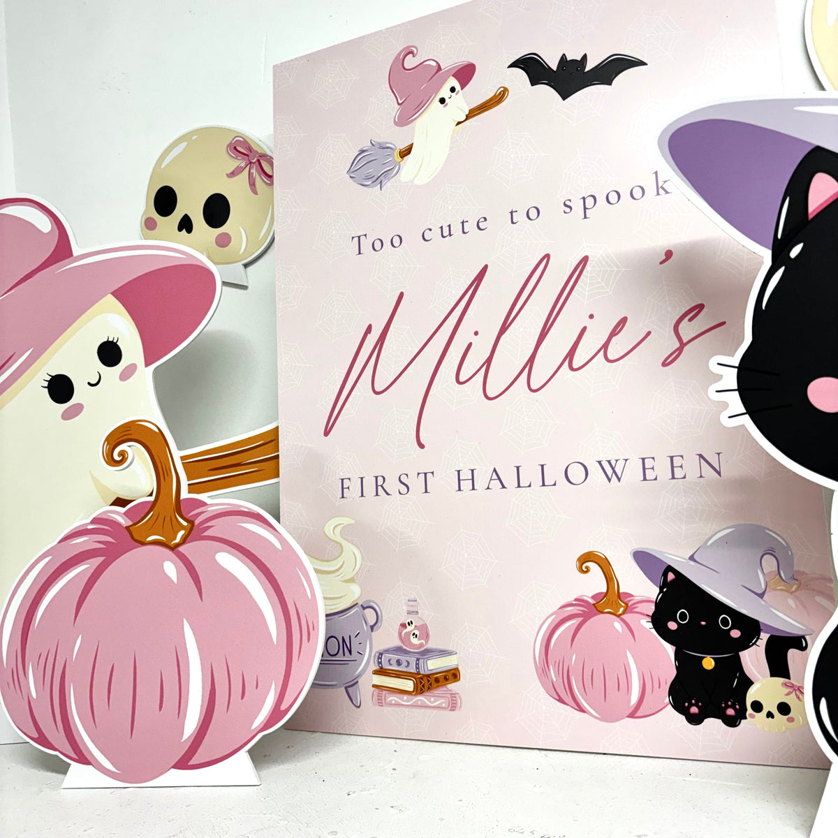 Personalised MINI Too Cute to Spook bundle - Lifestyle Photo | Zebra Print