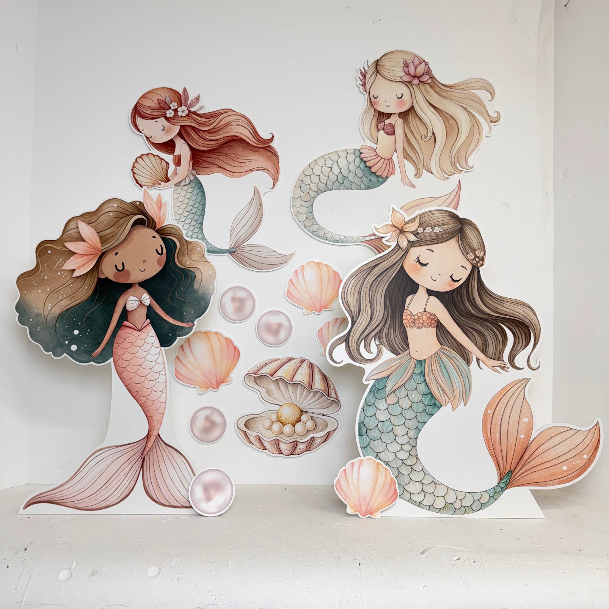 Personalised MINI Cute Mermaids Bundle - Front View | Zebra Print