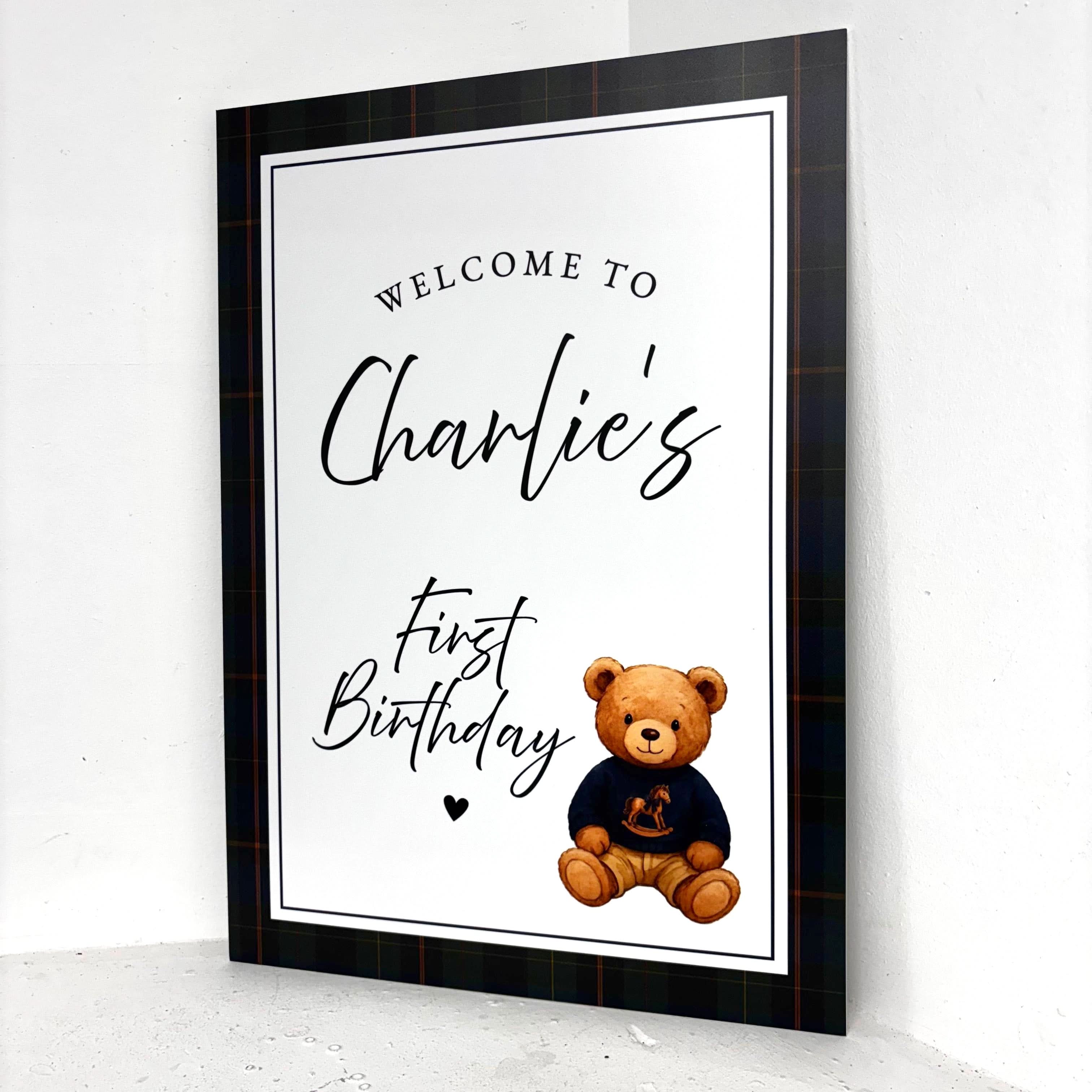 Vintage Bear Easel Sign