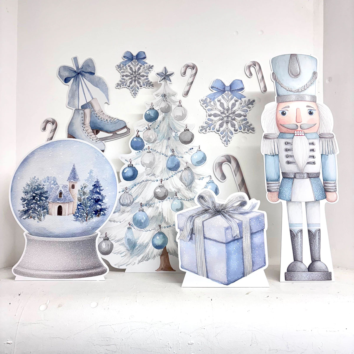 Personalised MINI A Frosty Christmas Bundle - Front View | Zebra Print