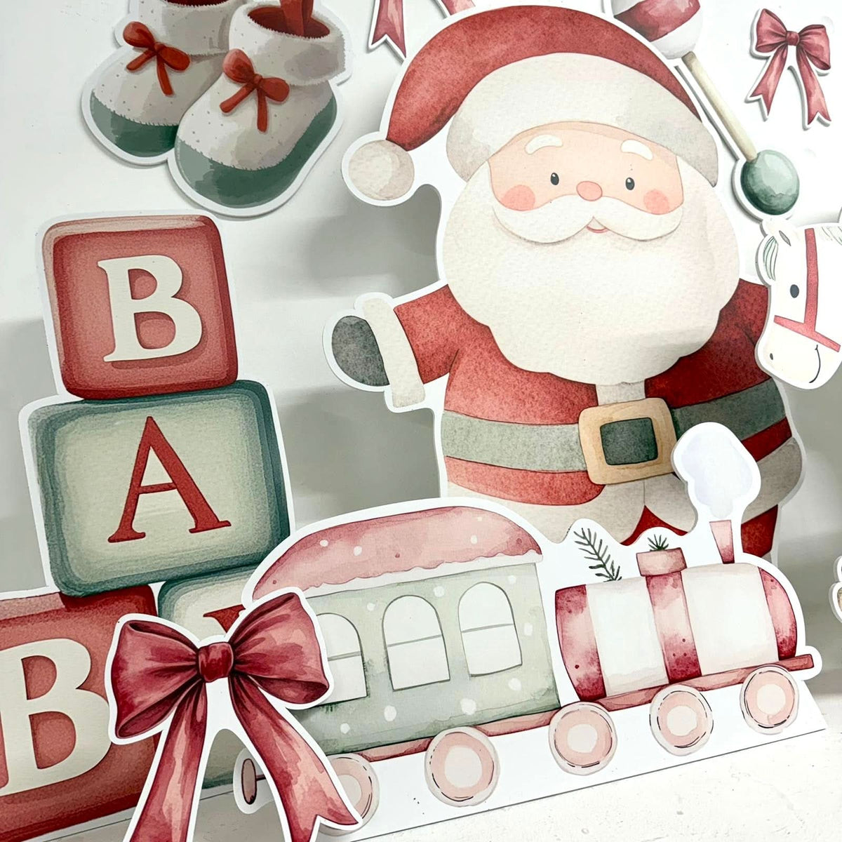 Personalised MINI Santa Baby Bundle - Lifestyle Photo | Zebra Print