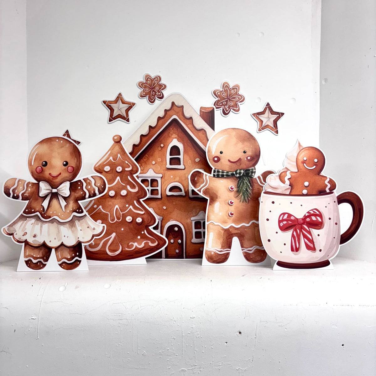 Personalised MINI Gingerbread Christmas Bundle - Front View | Zebra Print