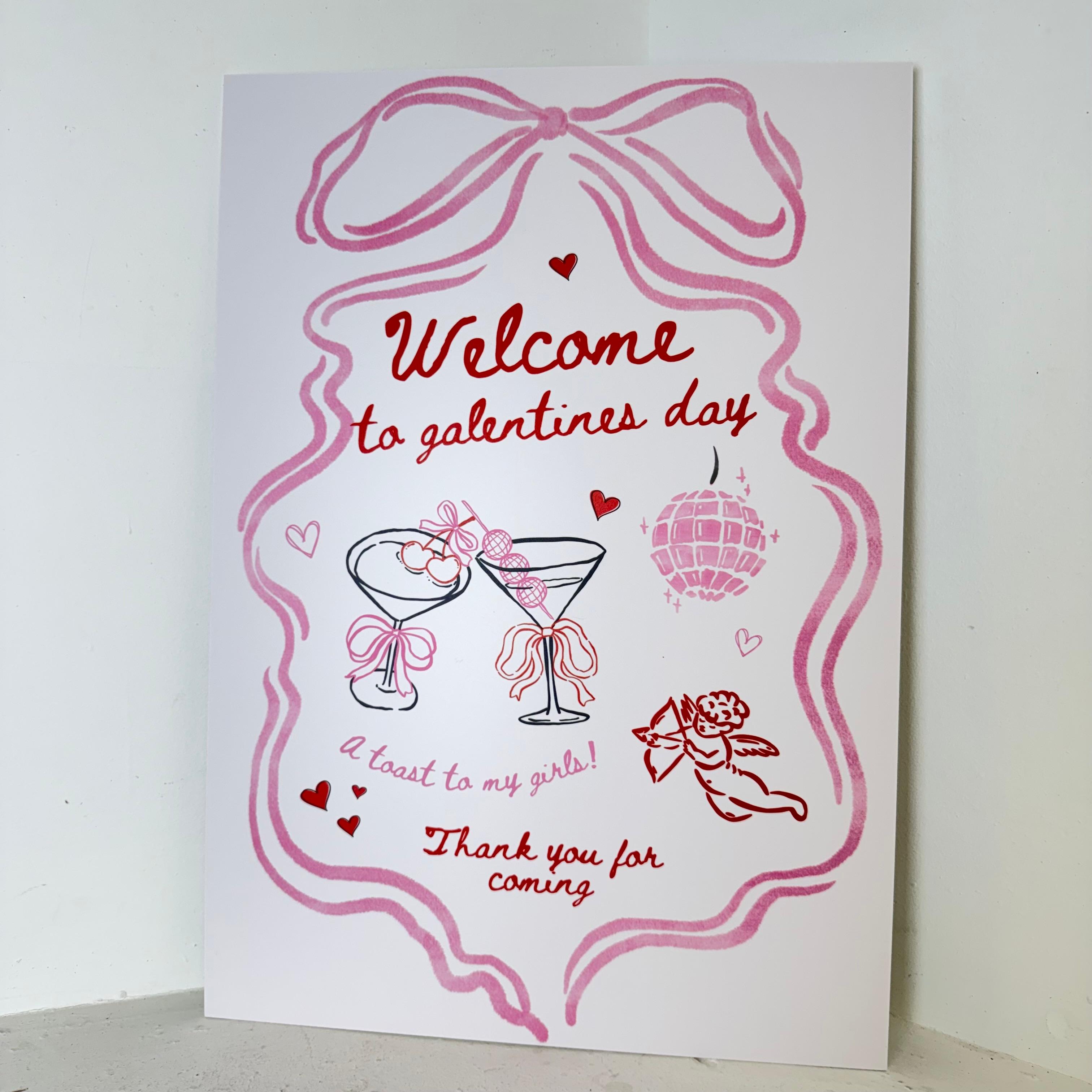 A Toast To My Girls Easel Sign