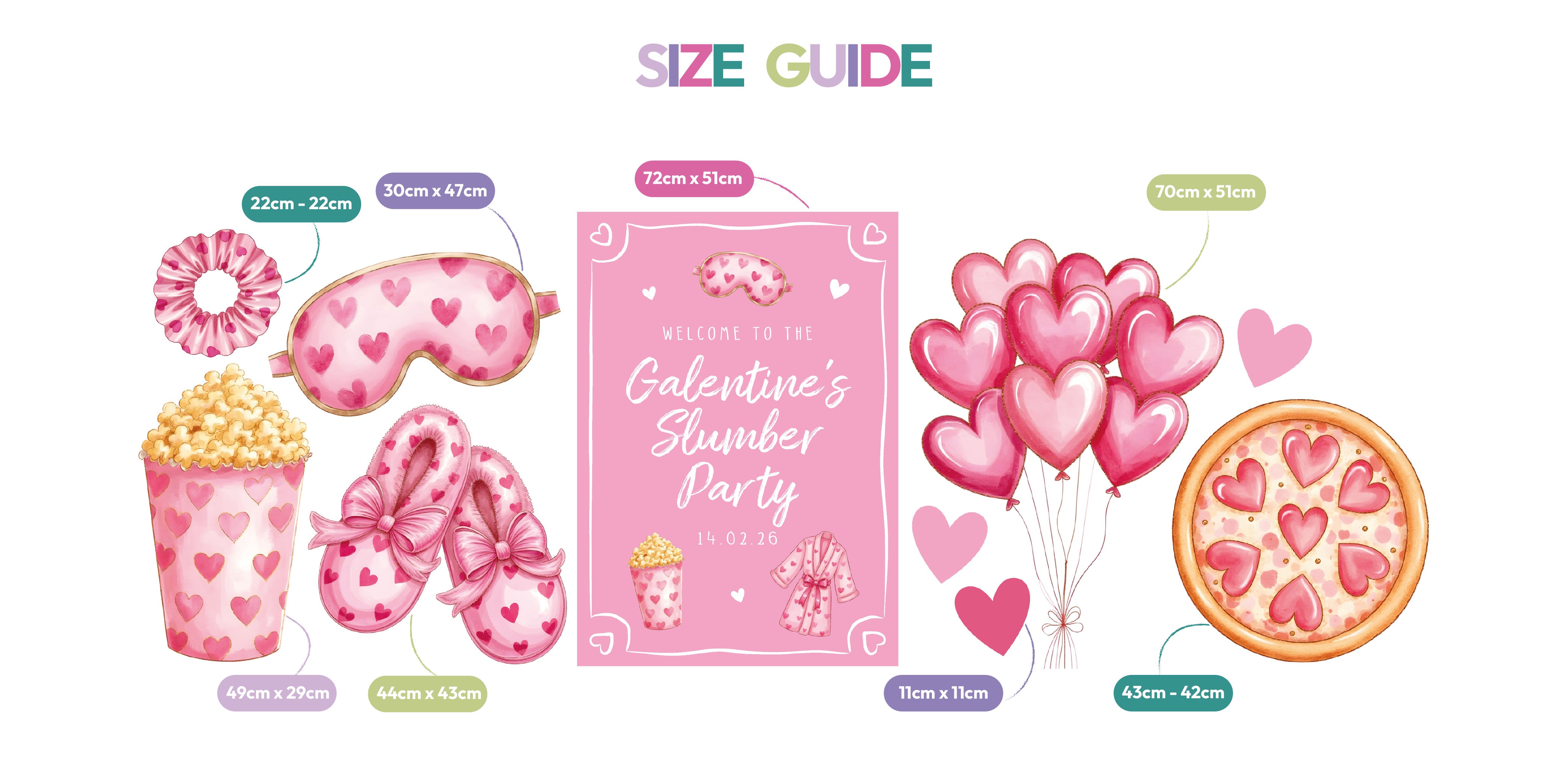 Personalised MINI Galentines Sleepover Bundle - Image 3 | Zebra Print