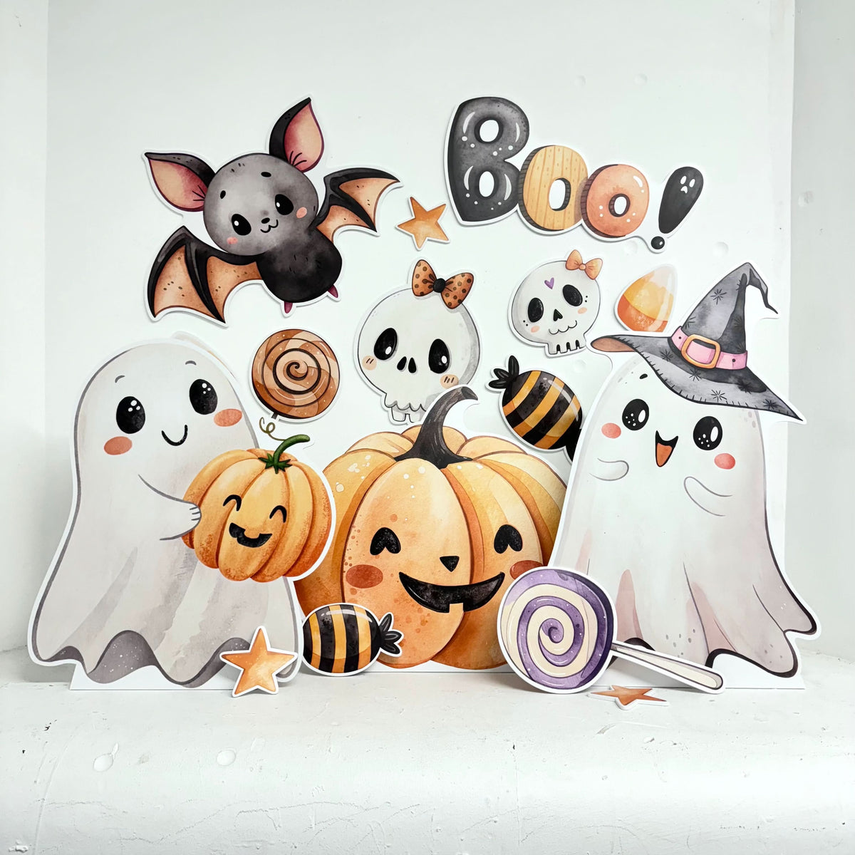 Personalised MINI Cute Halloween Bundle - Front View | Zebra Print