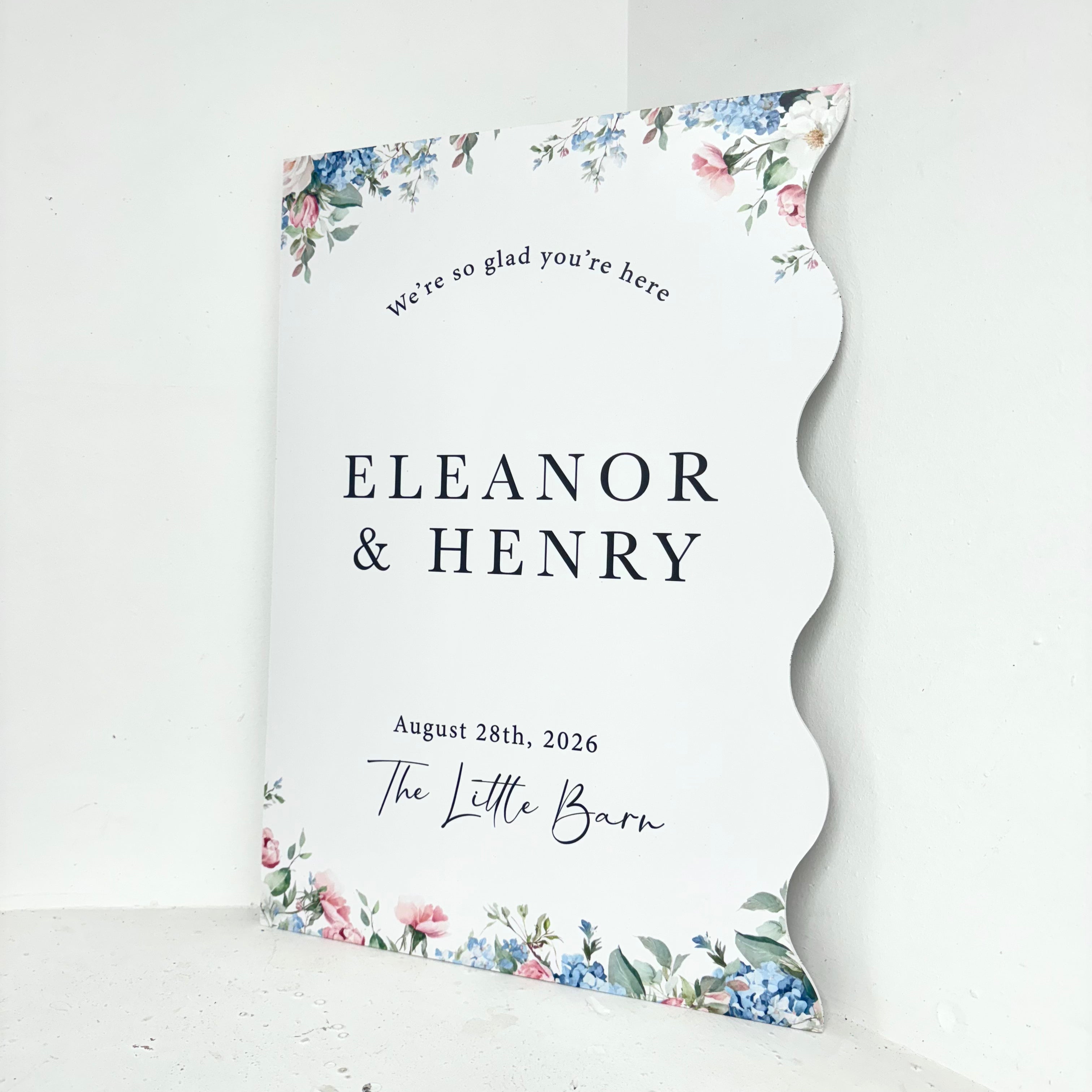 Floral Wiggle Easel Sign