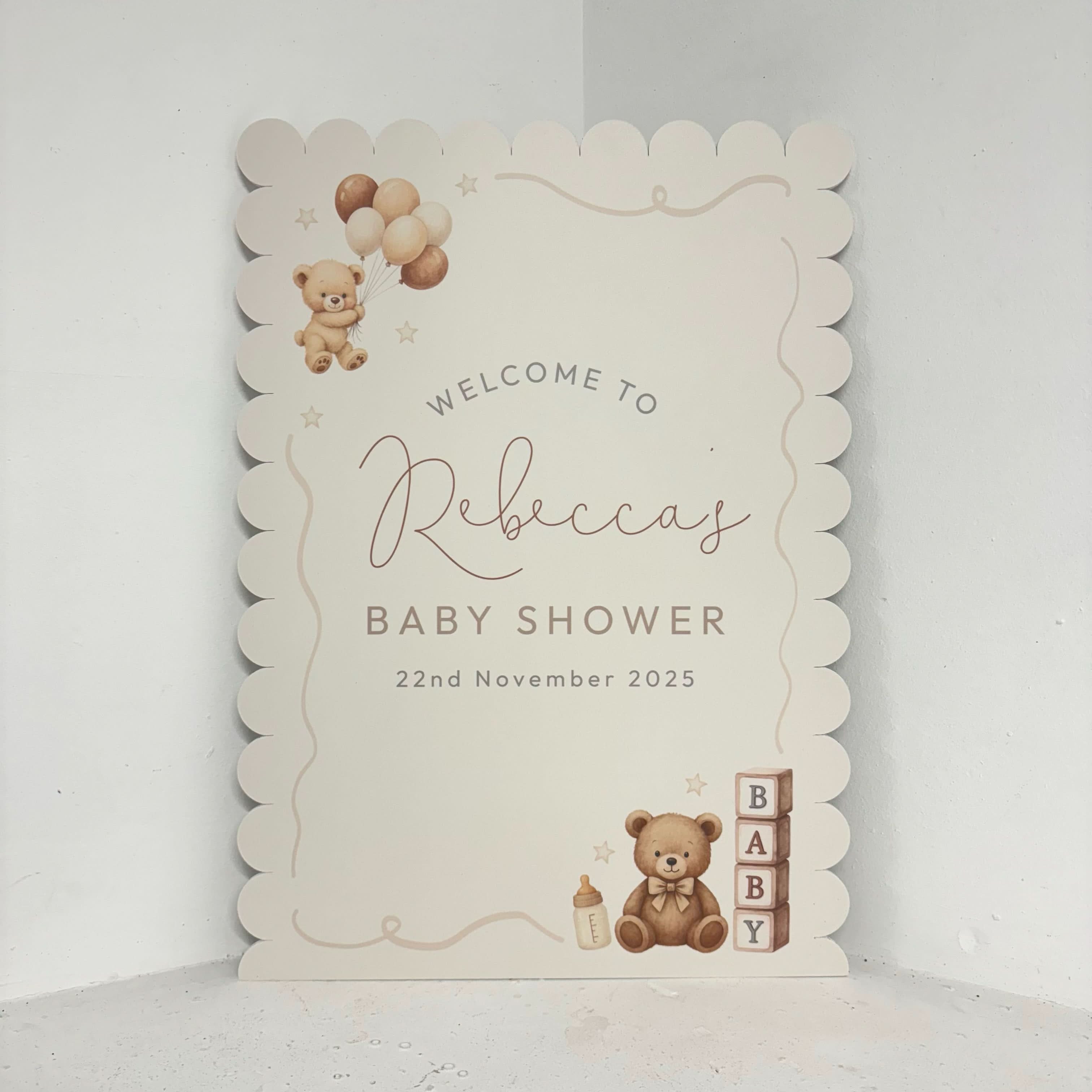 Bear Baby Shower Easel Sign