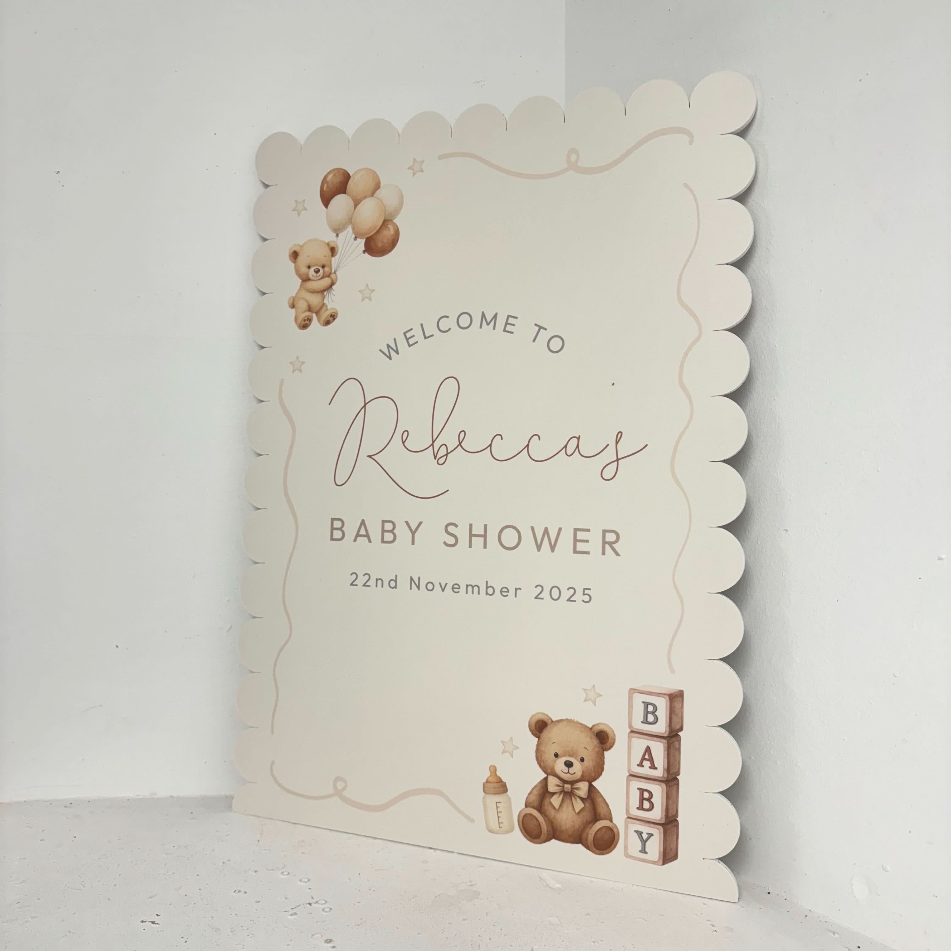 Bear Baby Shower Easel Sign