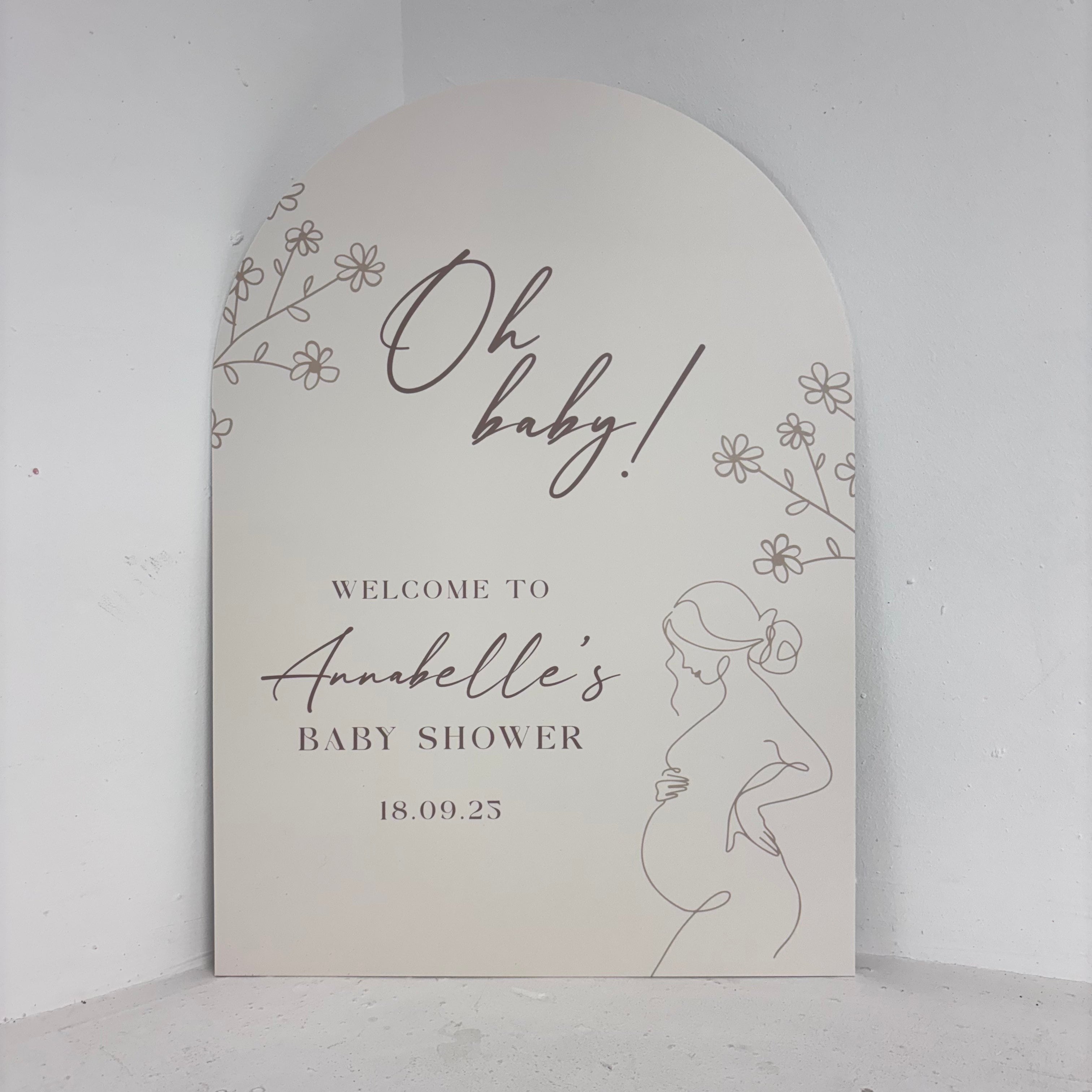 Oh Baby Easel Sign
