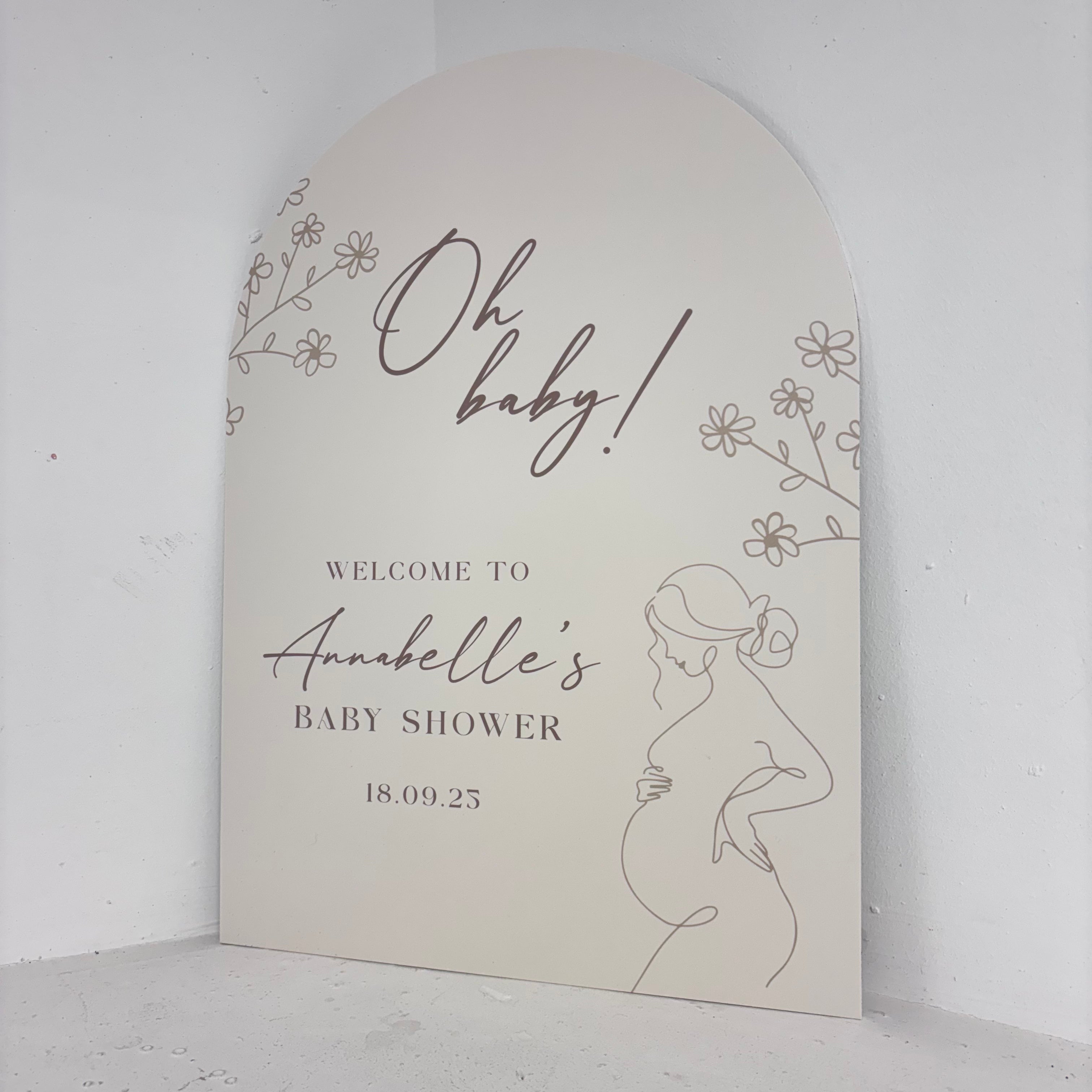Oh Baby Easel Sign
