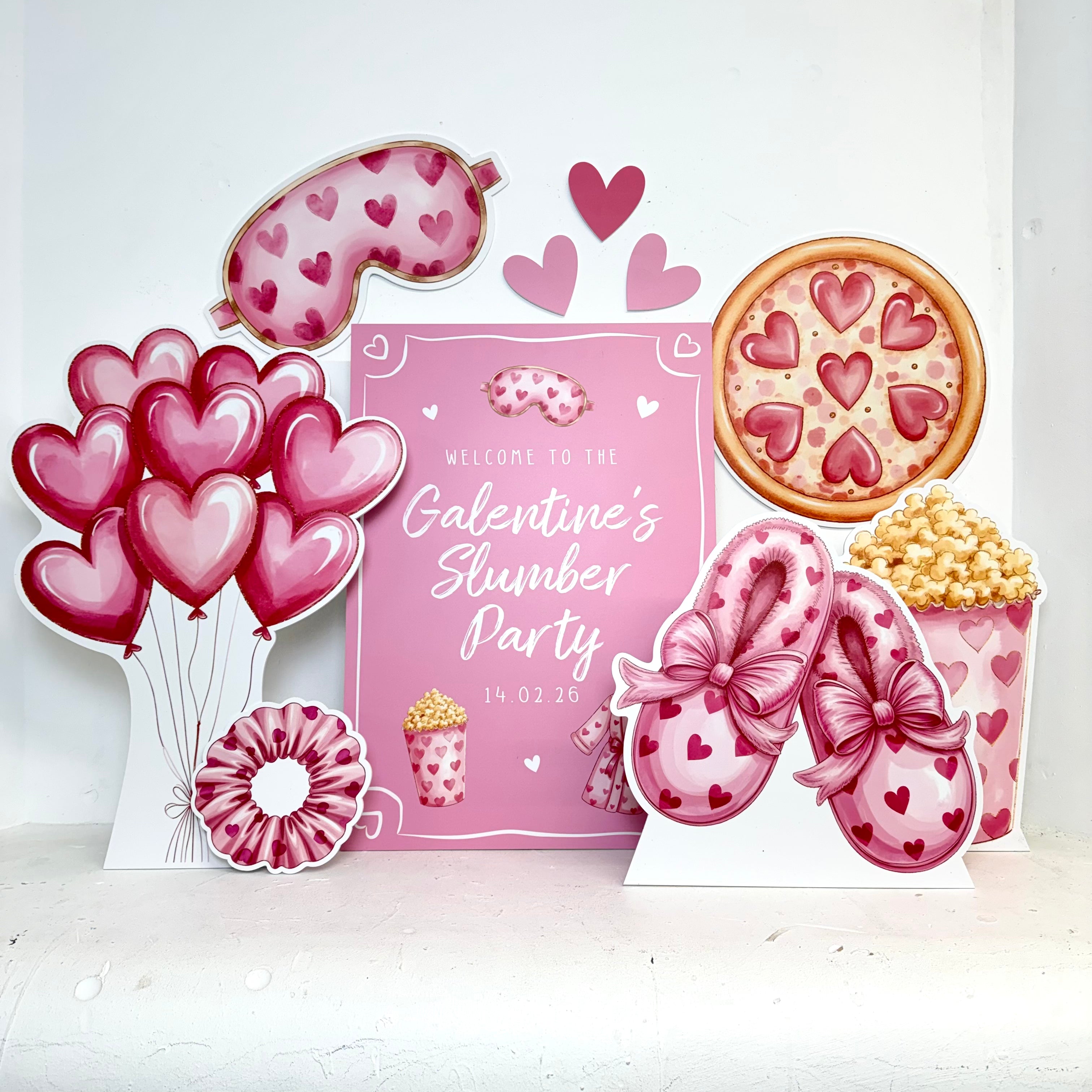 Personalised MINI Galentines Sleepover Bundle - Lifestyle Photo | Zebra Print