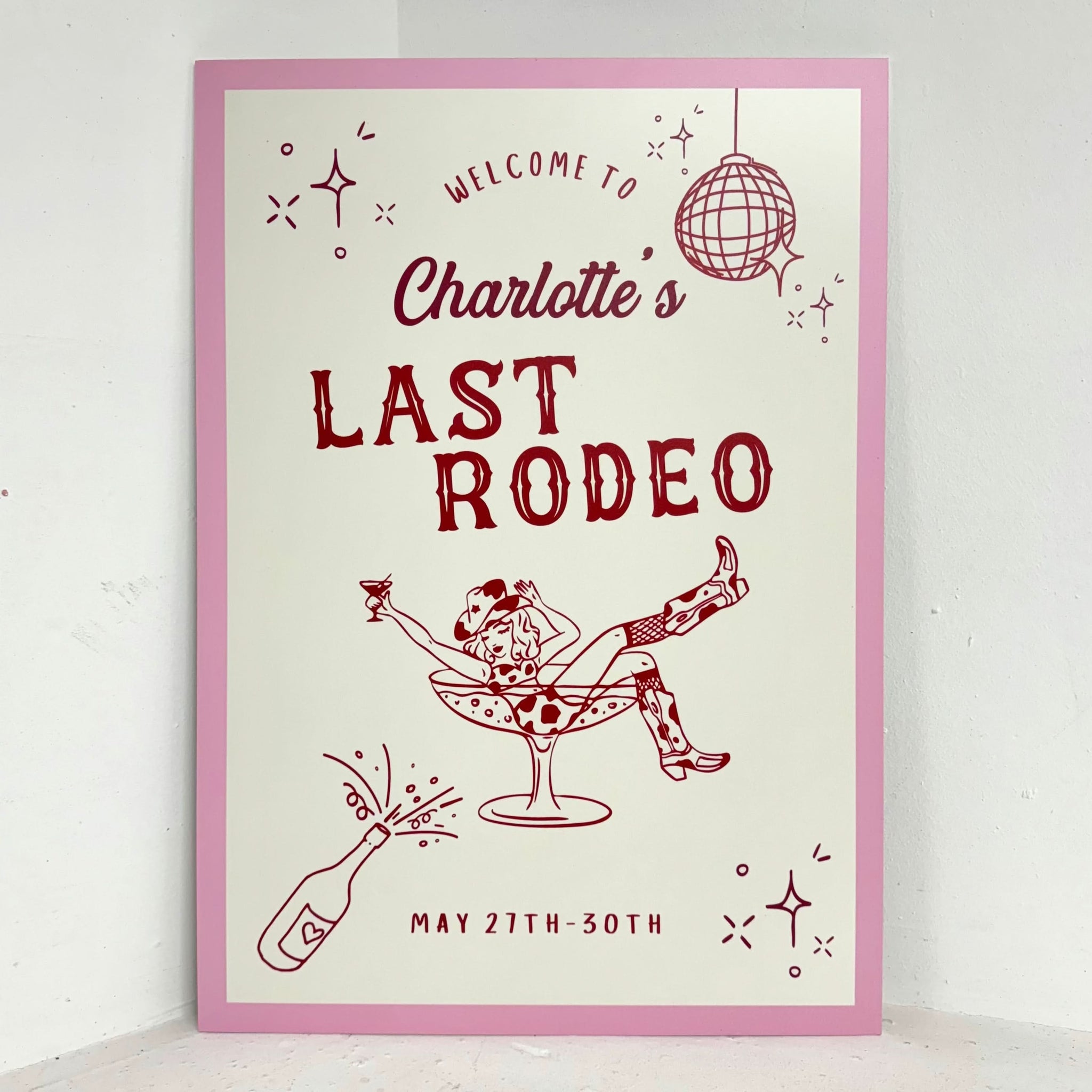 Last Rodeo Hen Party Sign – Foamex Easel Sign