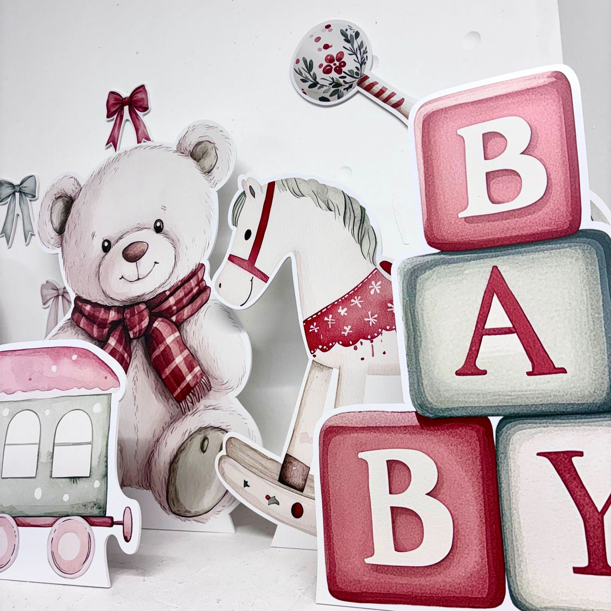 Personalised MINI Babies First Christmas bundle - Lifestyle Photo | Zebra Print