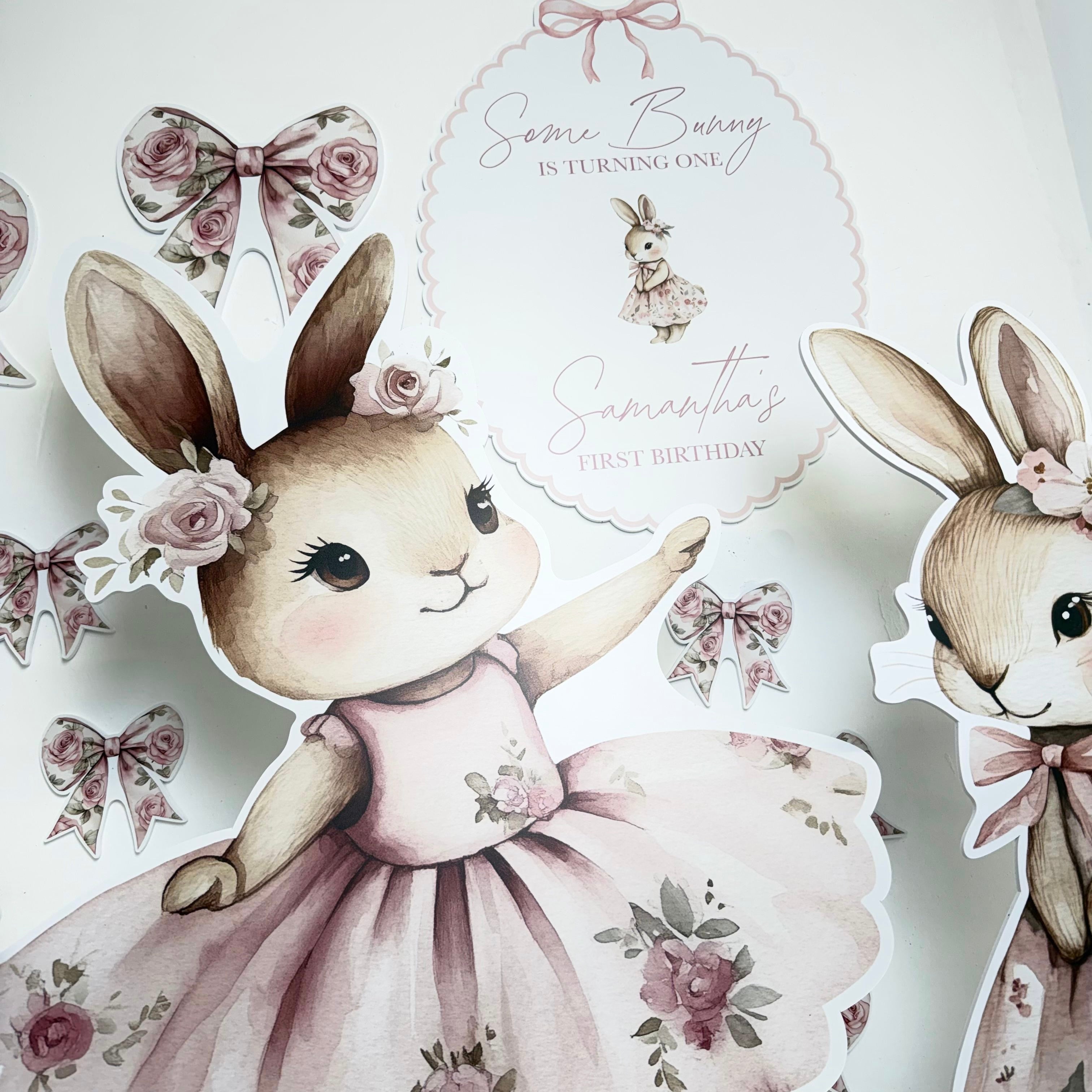 Personalised MINI Some Bunny Turns One Bundle - Lifestyle Photo | Zebra Print