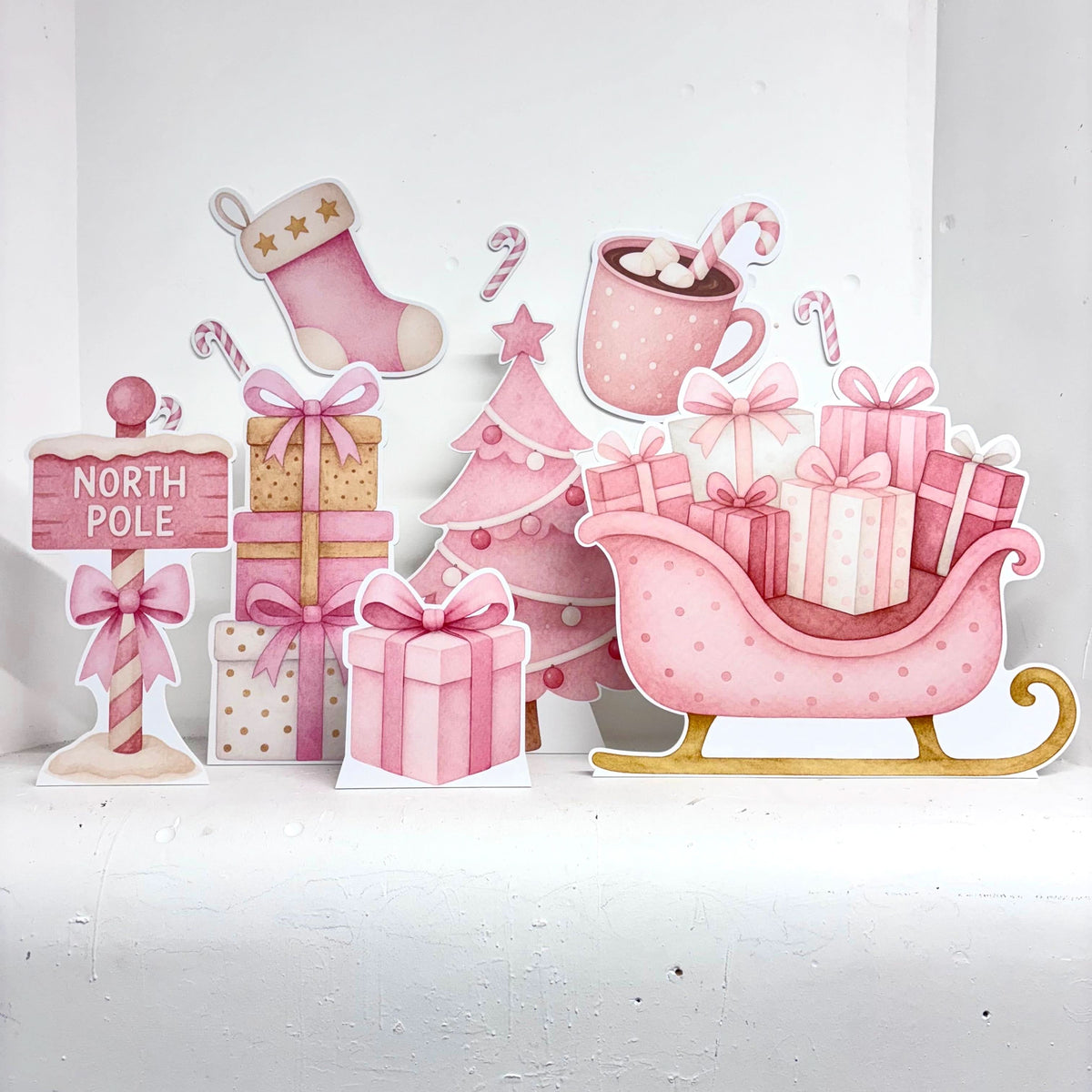 Personalised MINI Blush Christmas Bundle - Front View | Zebra Print