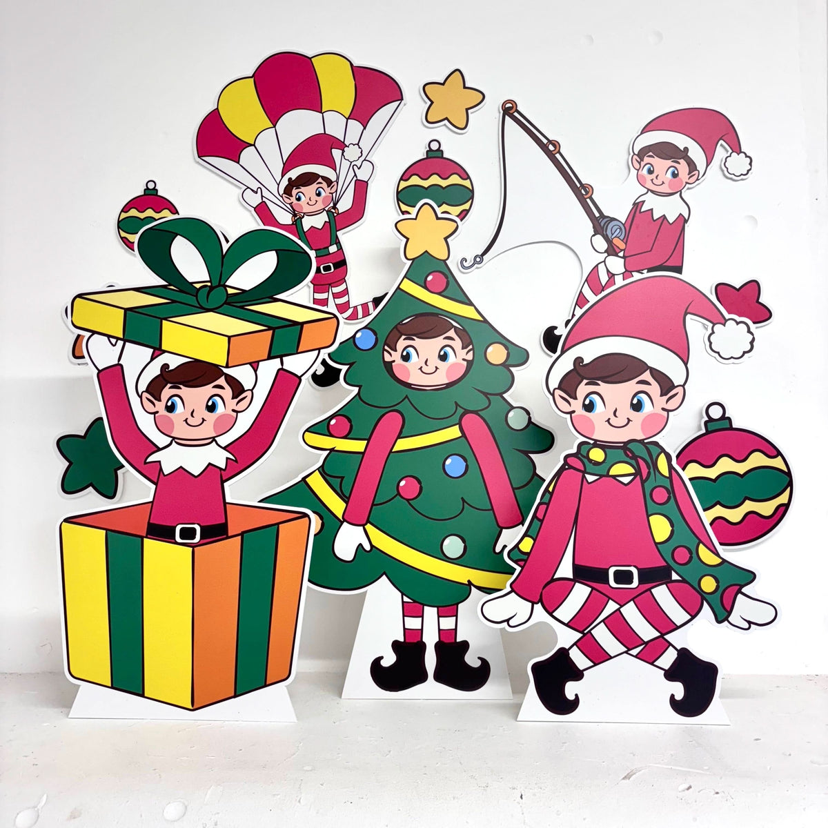 Personalised MINI Christmas Elf Bundle - Front View | Zebra Print