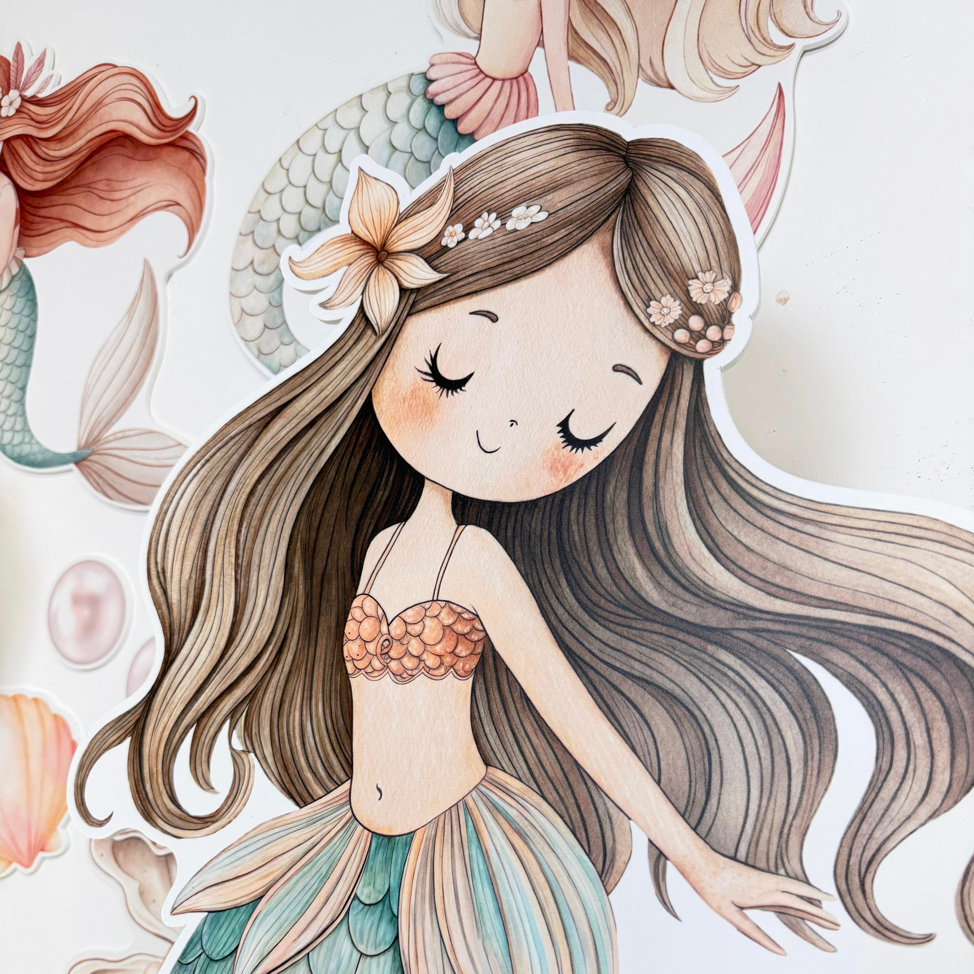 Personalised MINI Cute Mermaids Bundle - Lifestyle Photo | Zebra Print