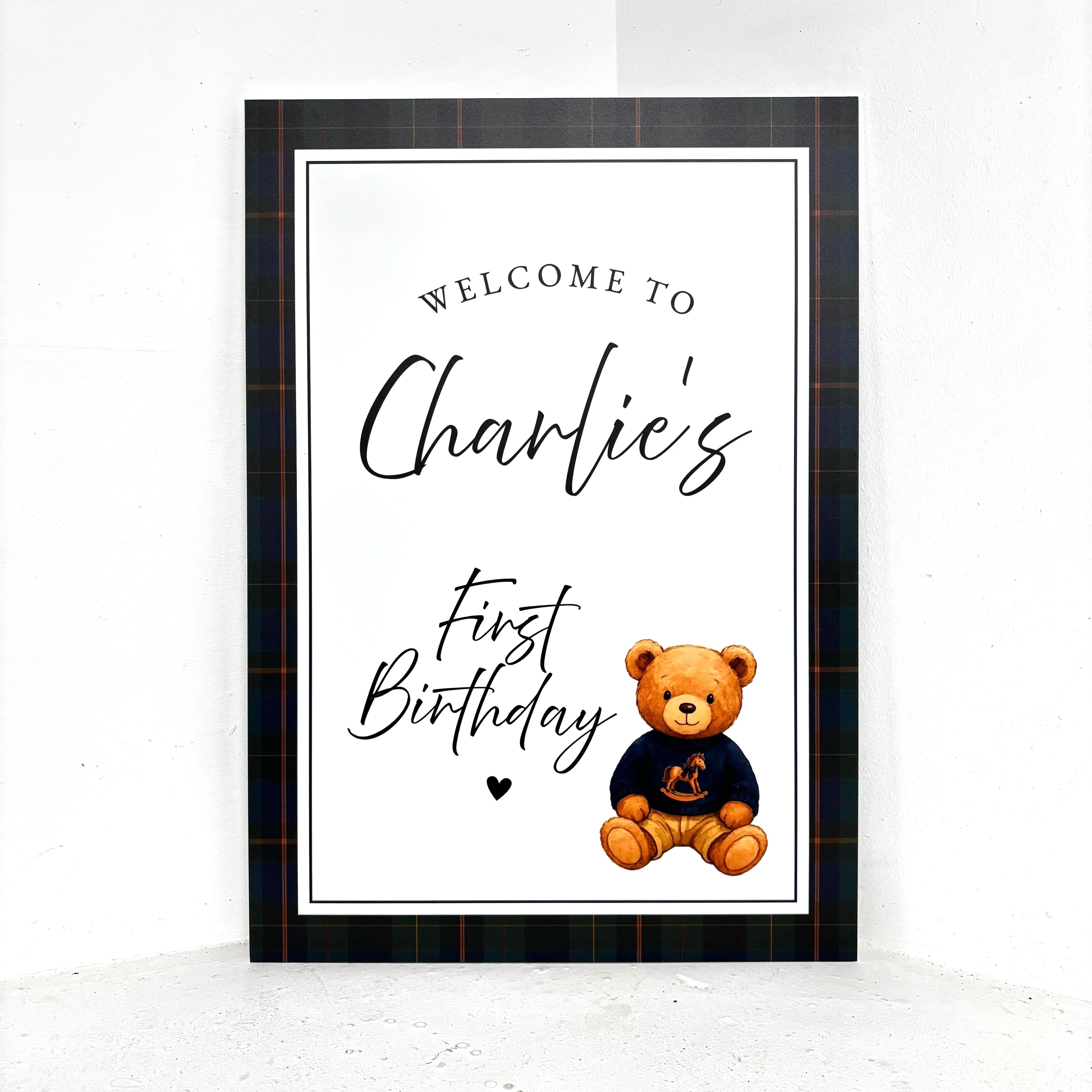 Vintage Bear Easel Sign